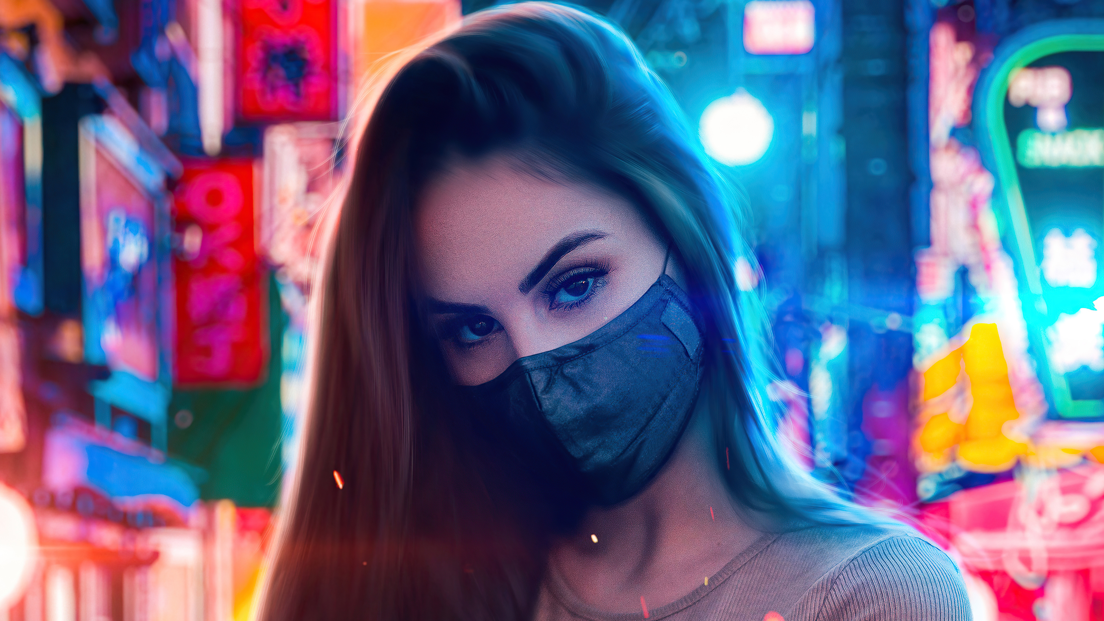 A Woman With A Mask Wallpapers