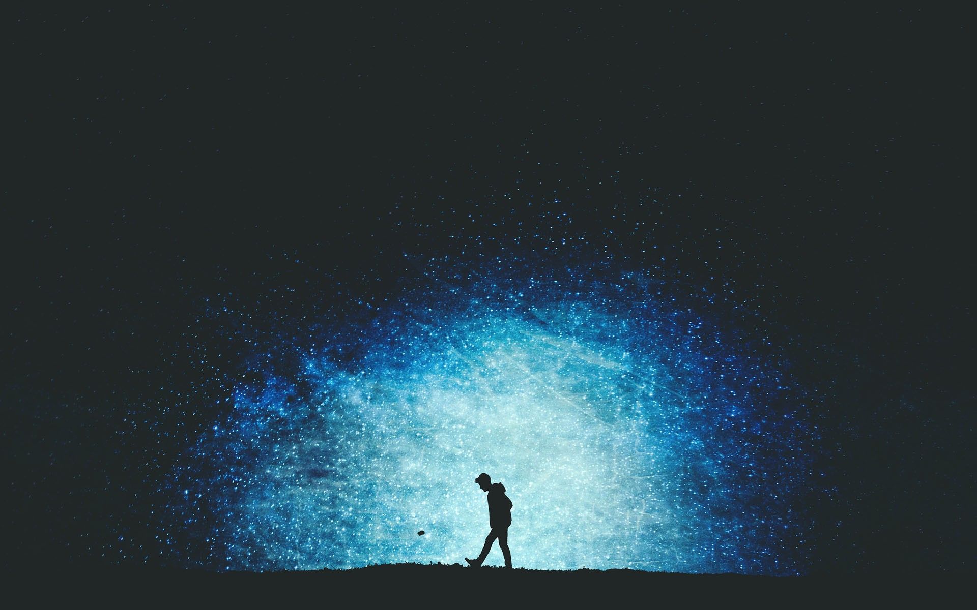 Alone In Glowing Night Wallpapers