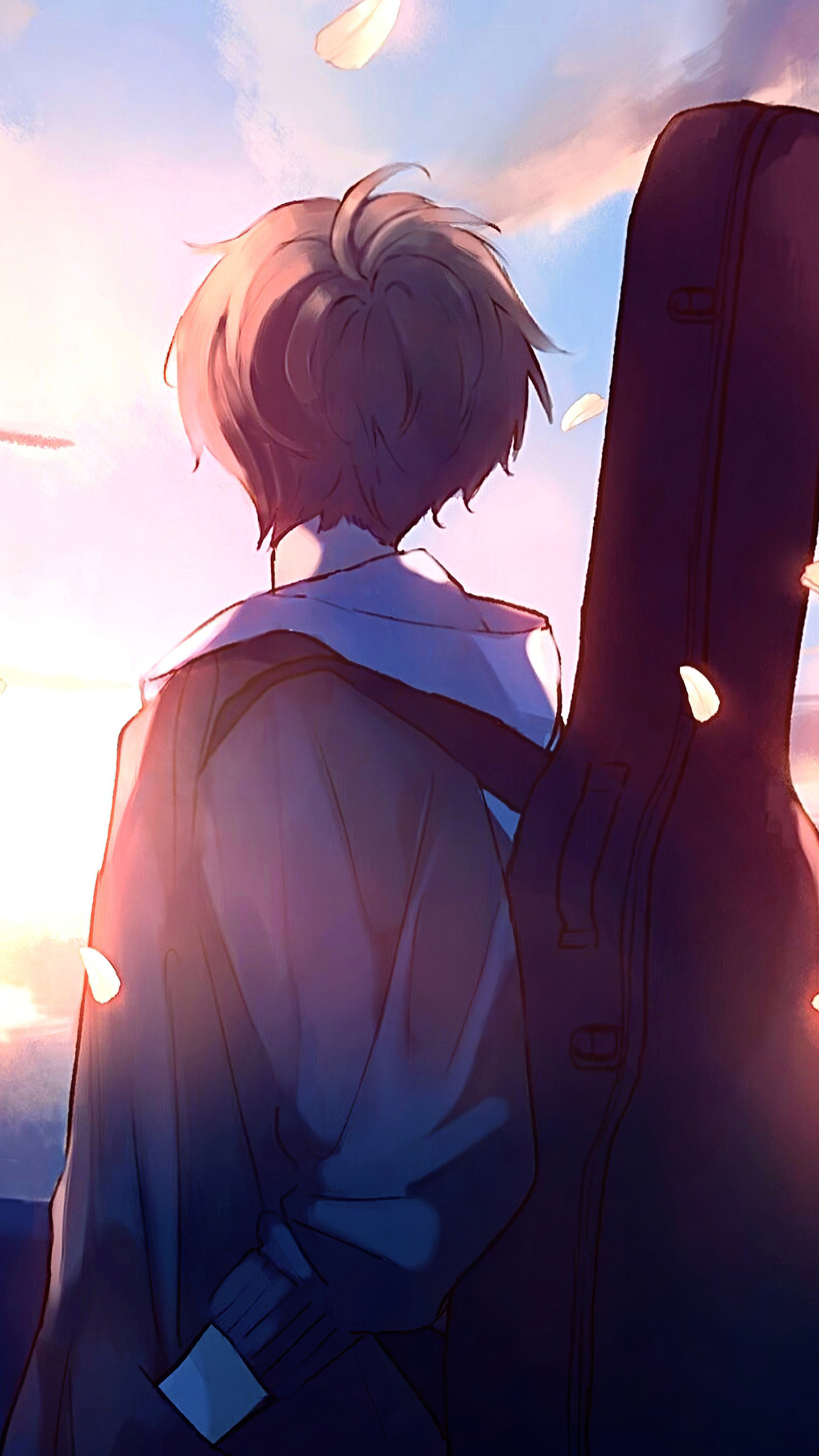 Anime Boy Sky Gradient Wallpapers