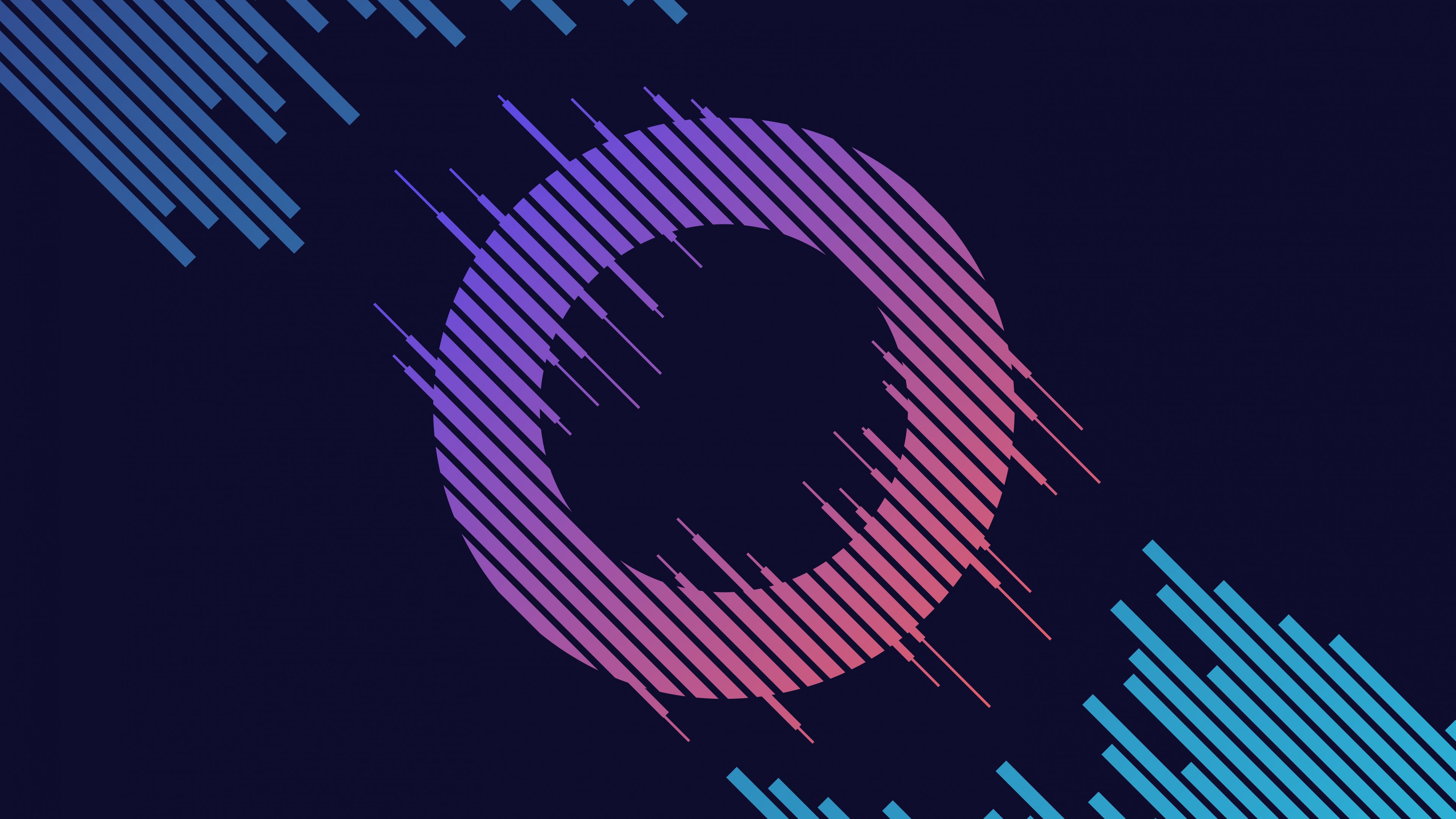 Artistic Blue 4K Circle Wallpapers