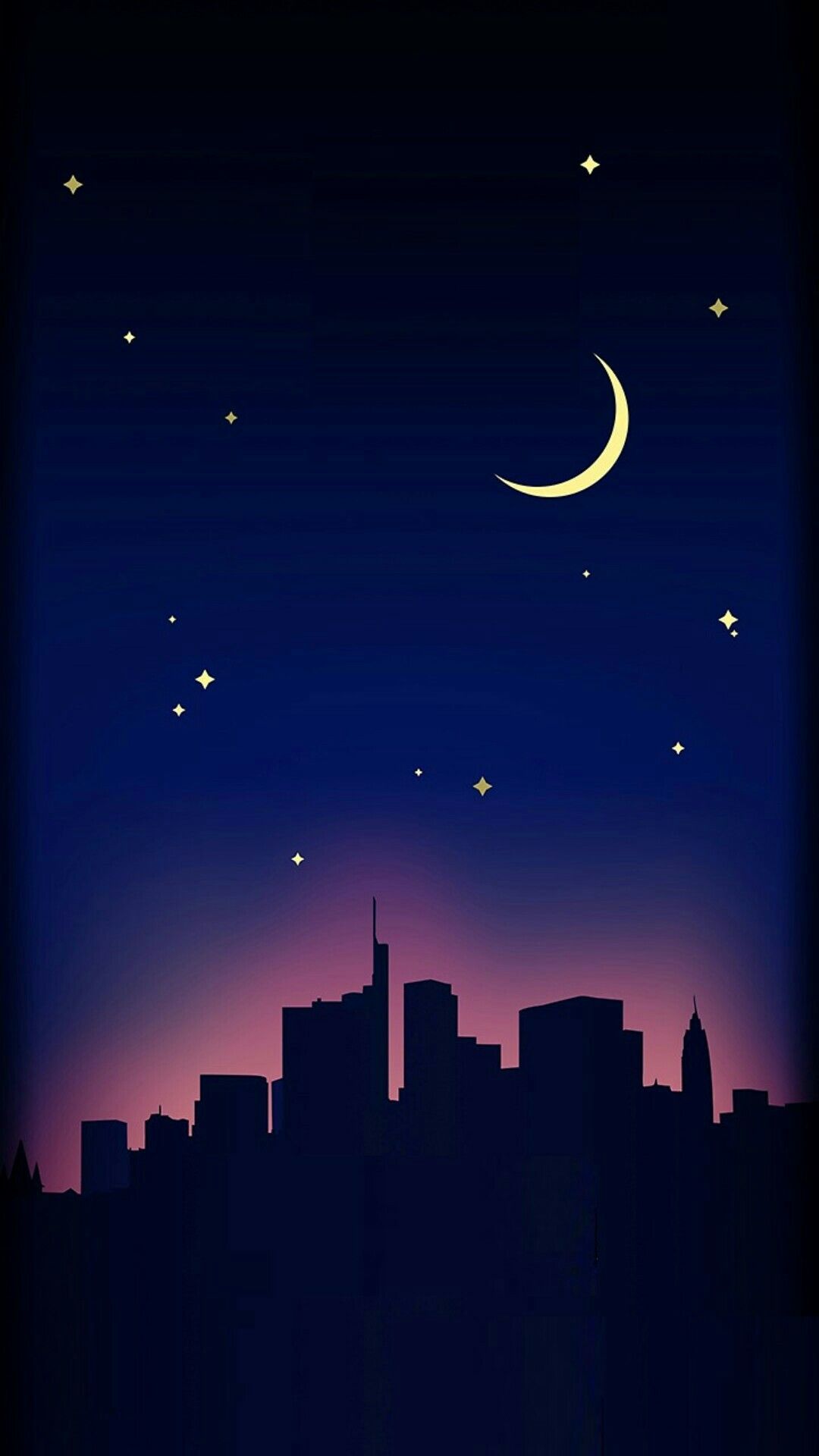 Artistic City In Moon Night Wallpapers