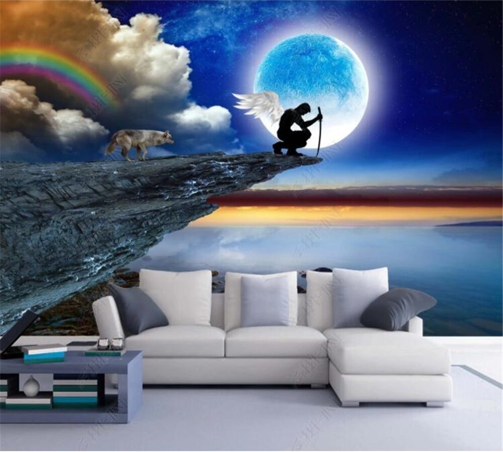 Artistic Full Moon In Starry Night Sky Wallpapers