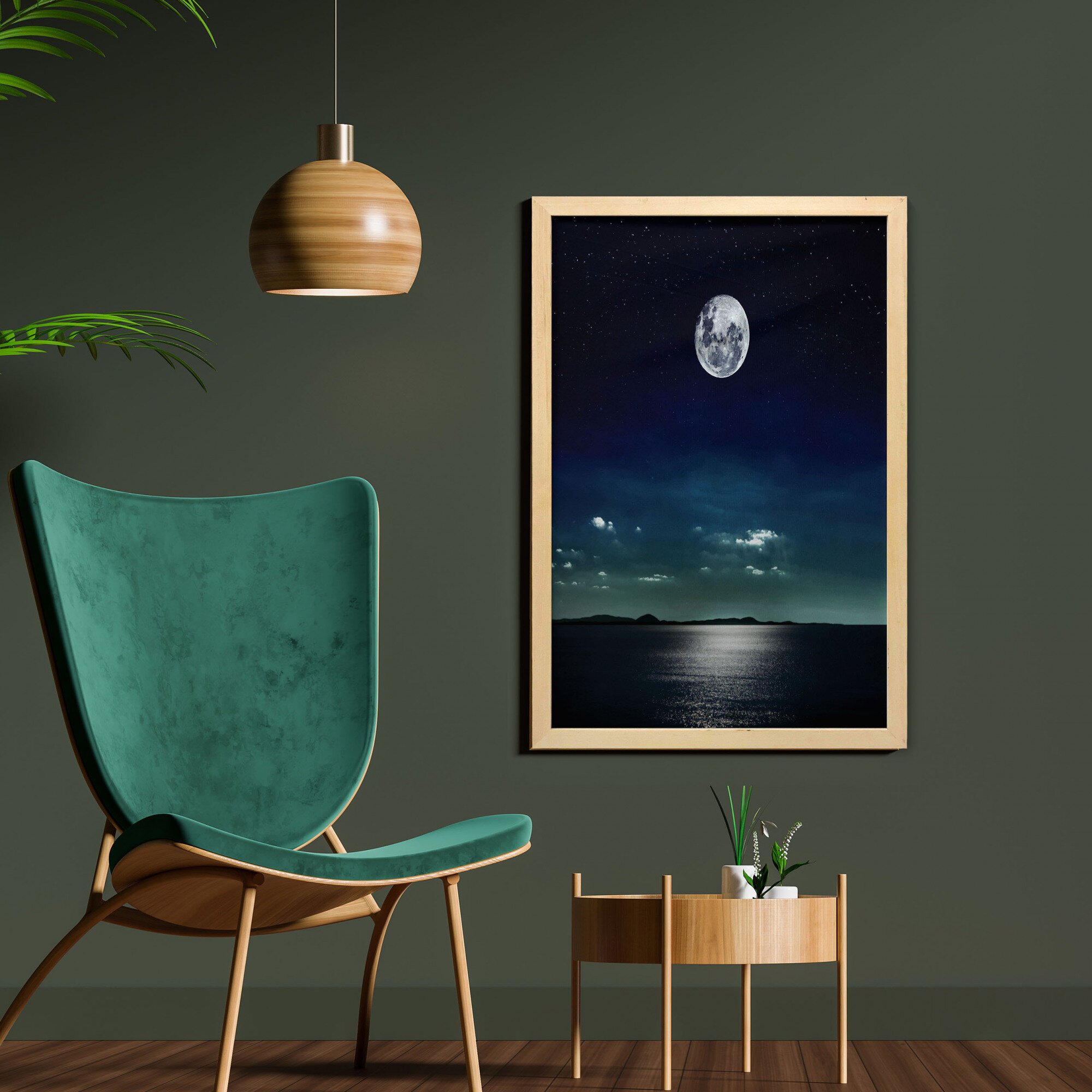 Artistic Full Moon In Starry Night Sky Wallpapers