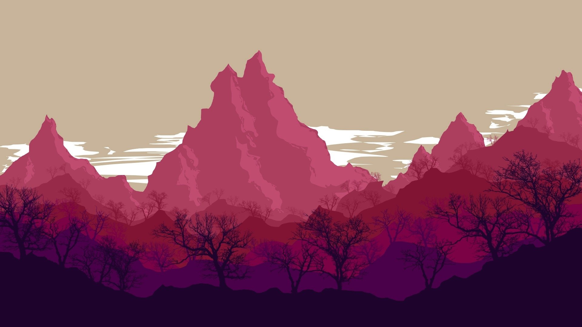 Artistic Mountain Shapes Wallpapers