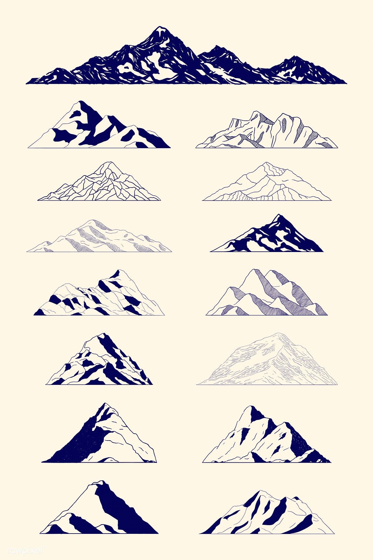 Artistic Mountain Shapes Wallpapers