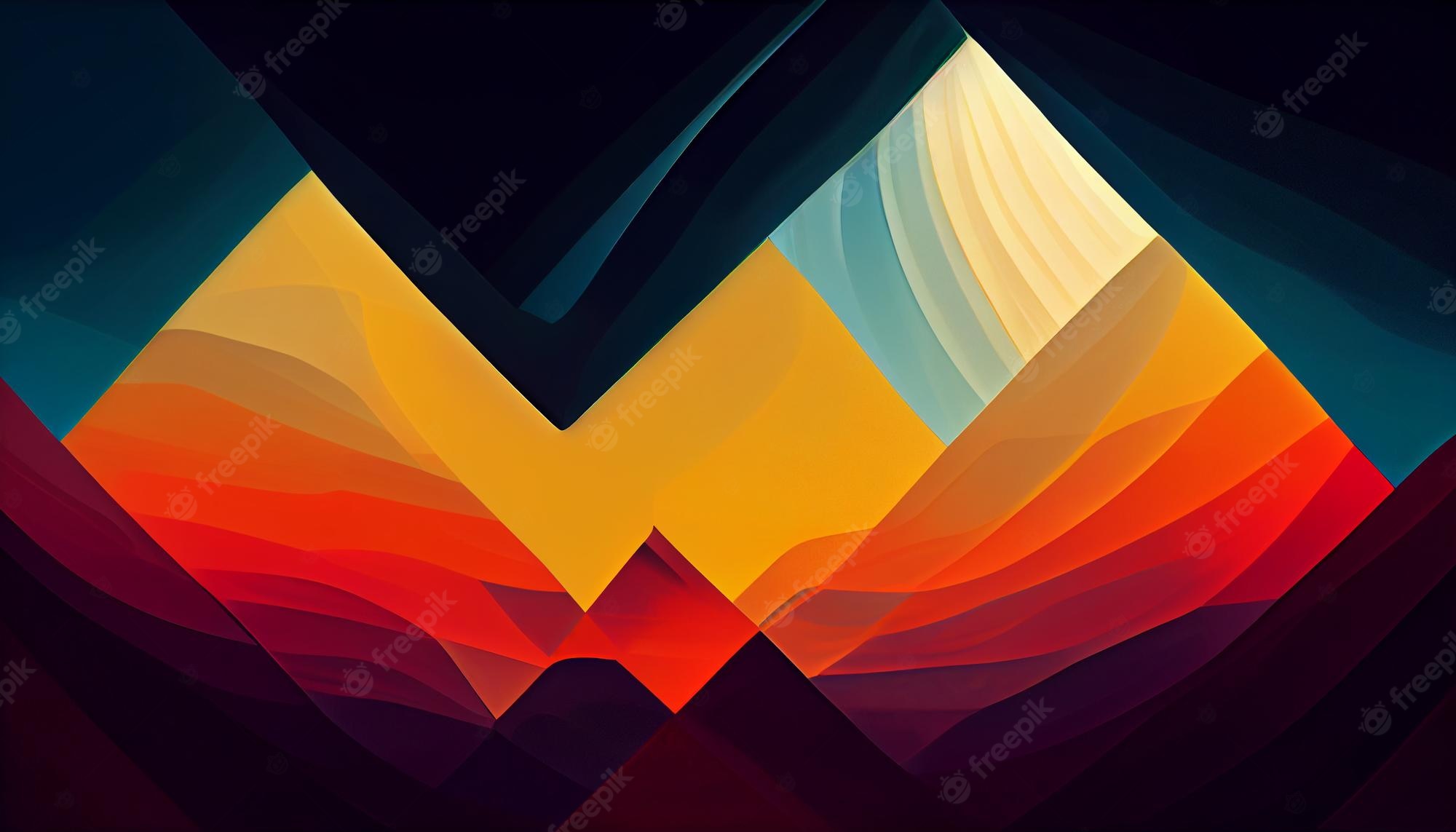 Artistic Mountain Shapes Wallpapers