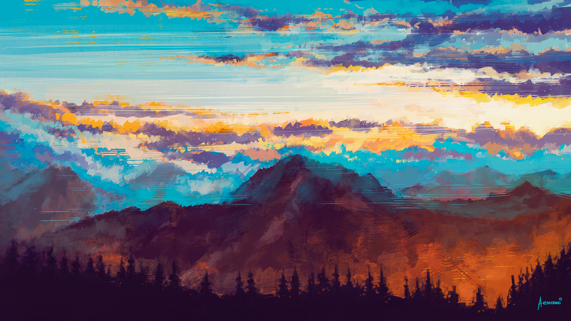 Artistic Mountains Wallpapers