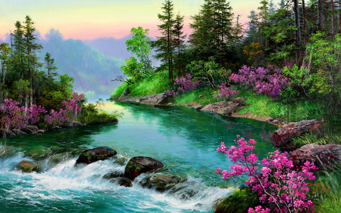 Artistic River Wallpapers