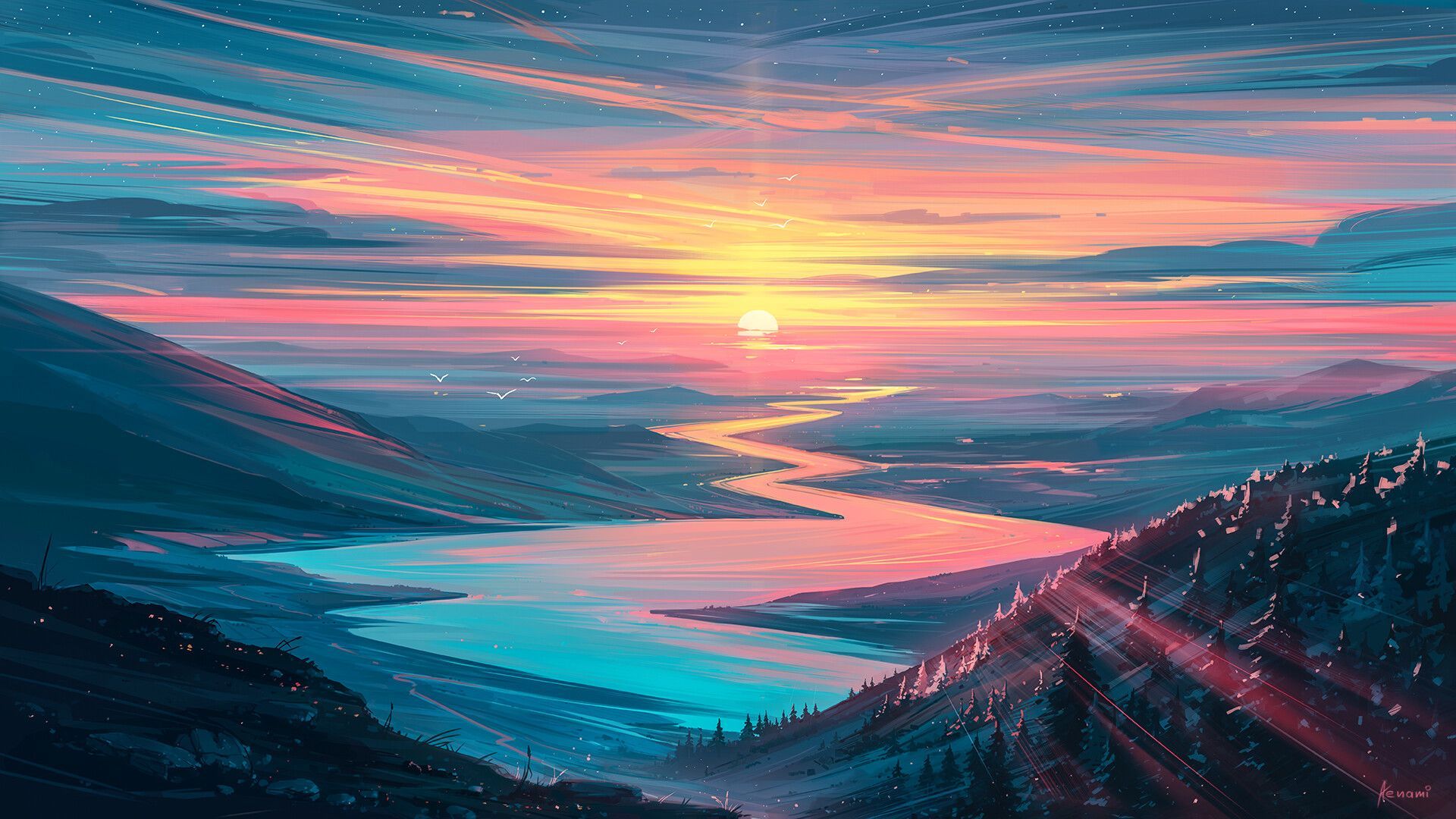 Artistic Sunset Wallpapers