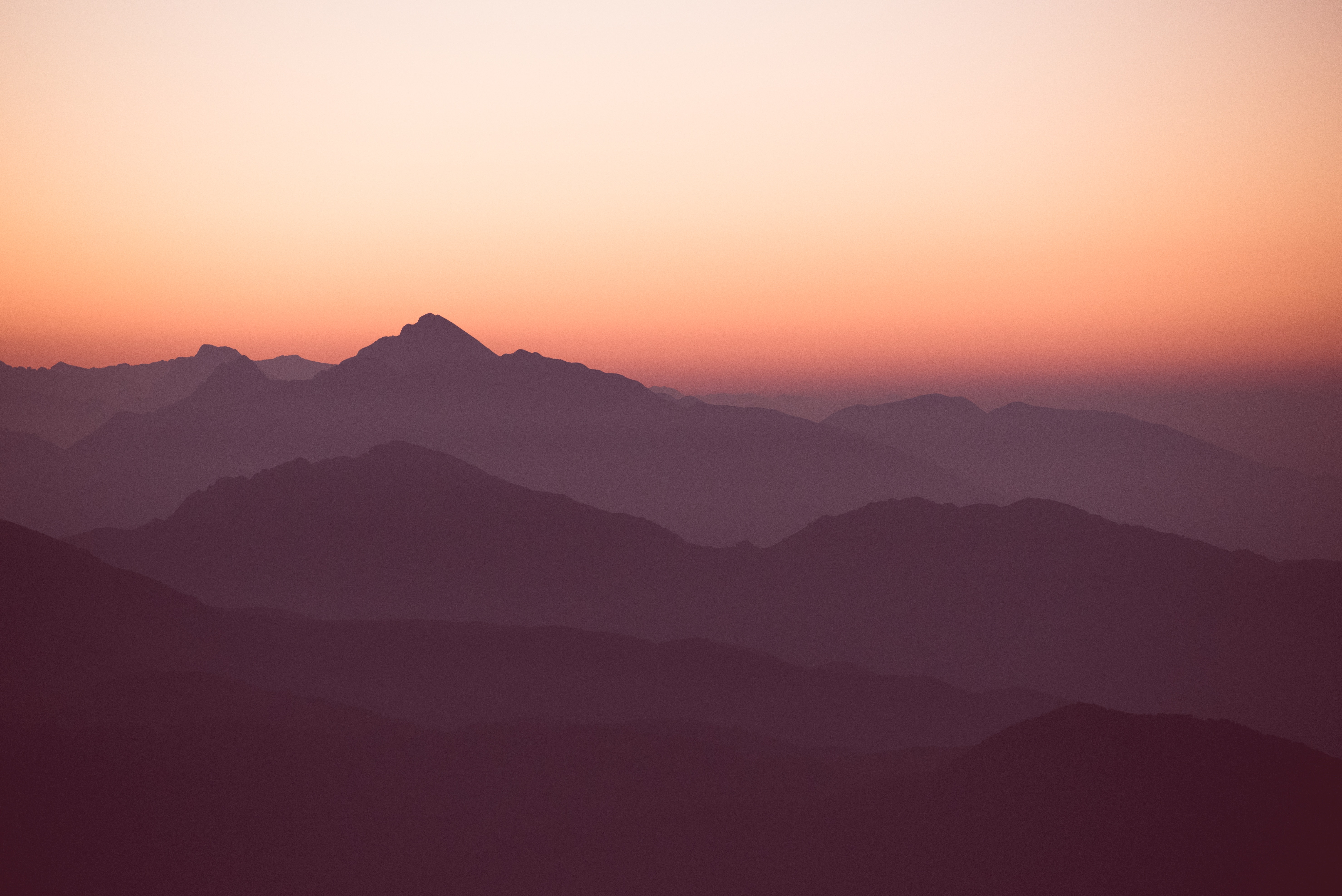 Artistic Sunset And Mountain Top Wallpapers