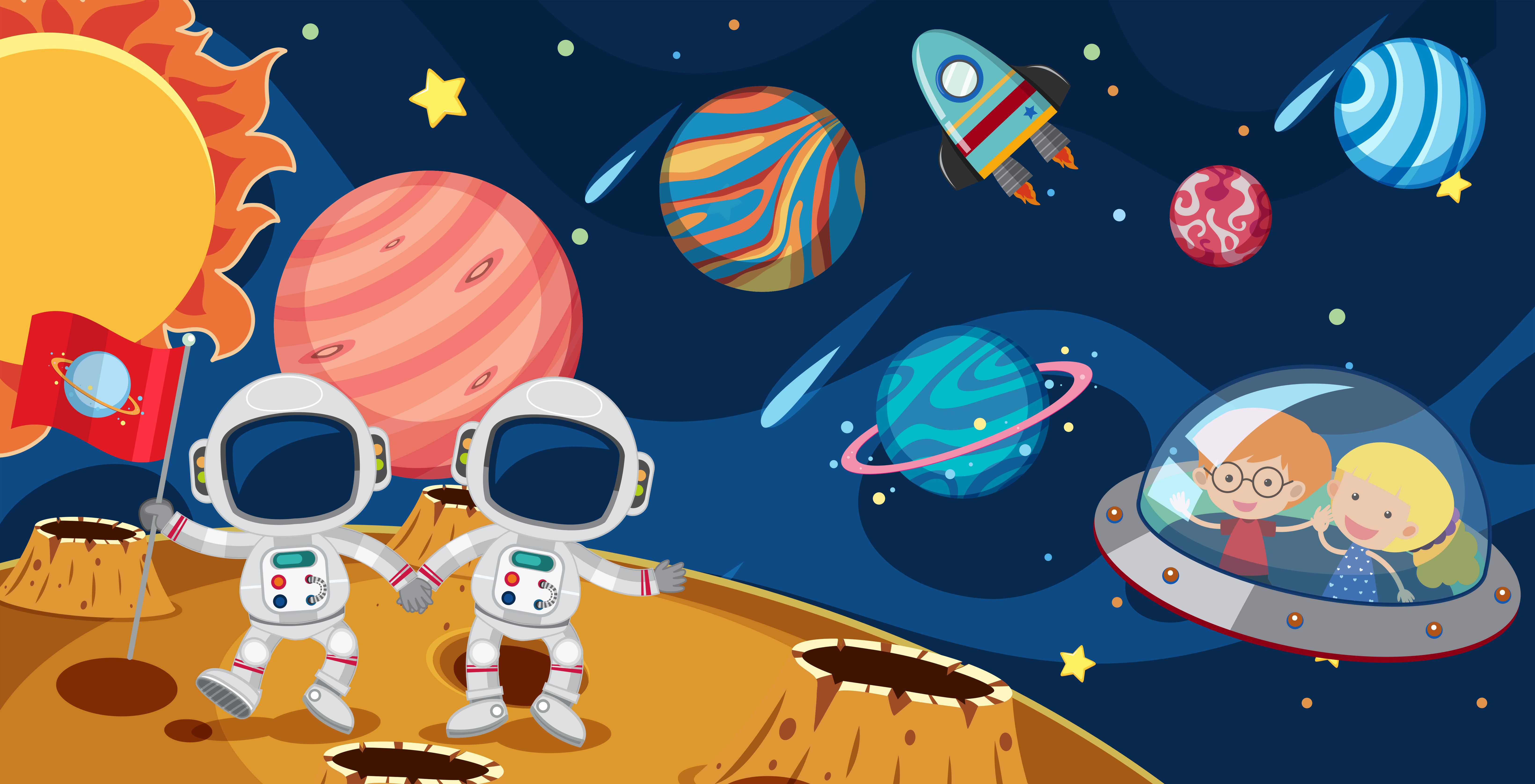 Astronaut Coming From Ufo Space Wallpapers