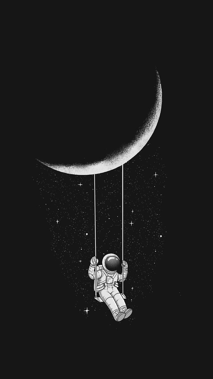 Astronaut With Heart Over Moon Wallpapers