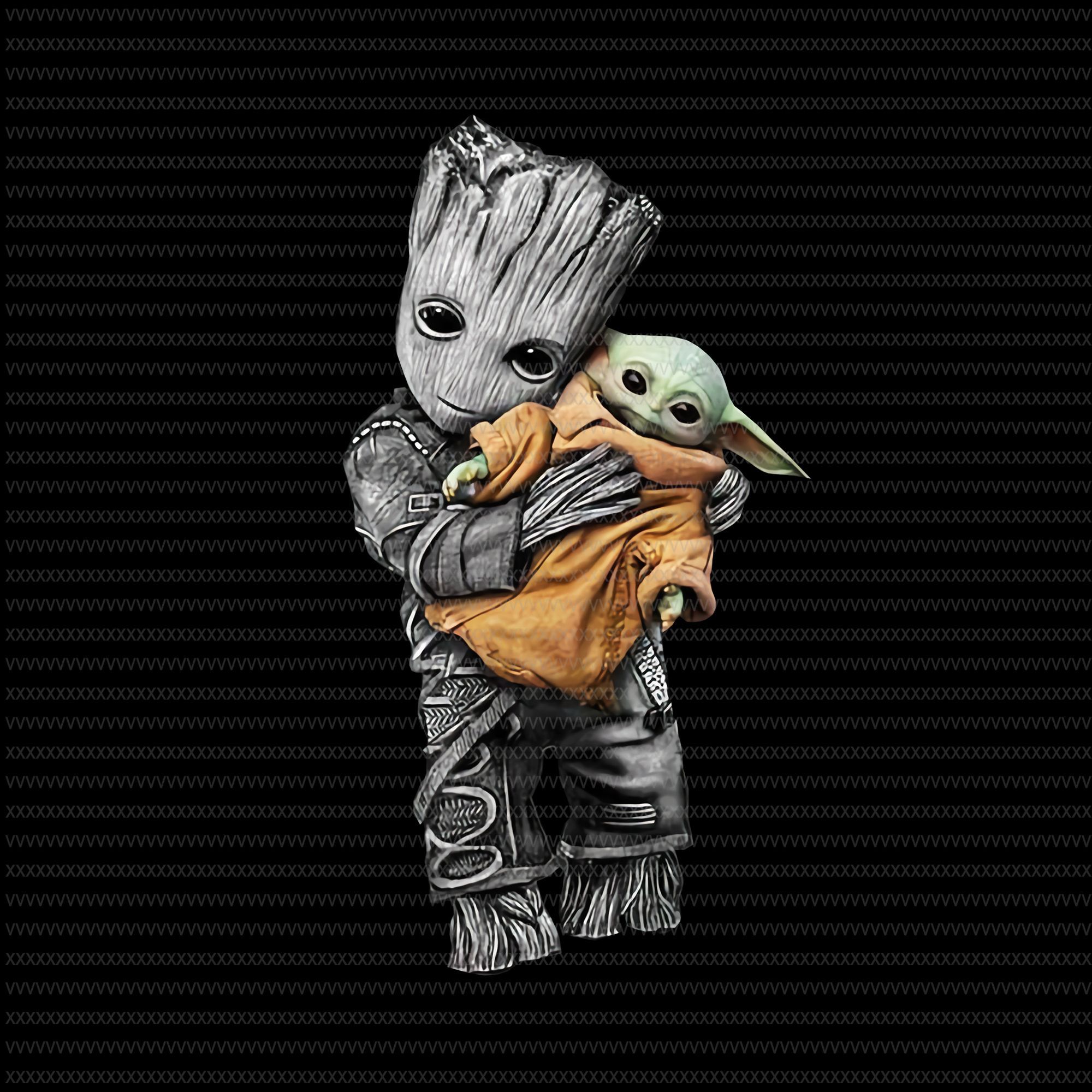 Baby Yoda And Baby Groot Art Wallpapers