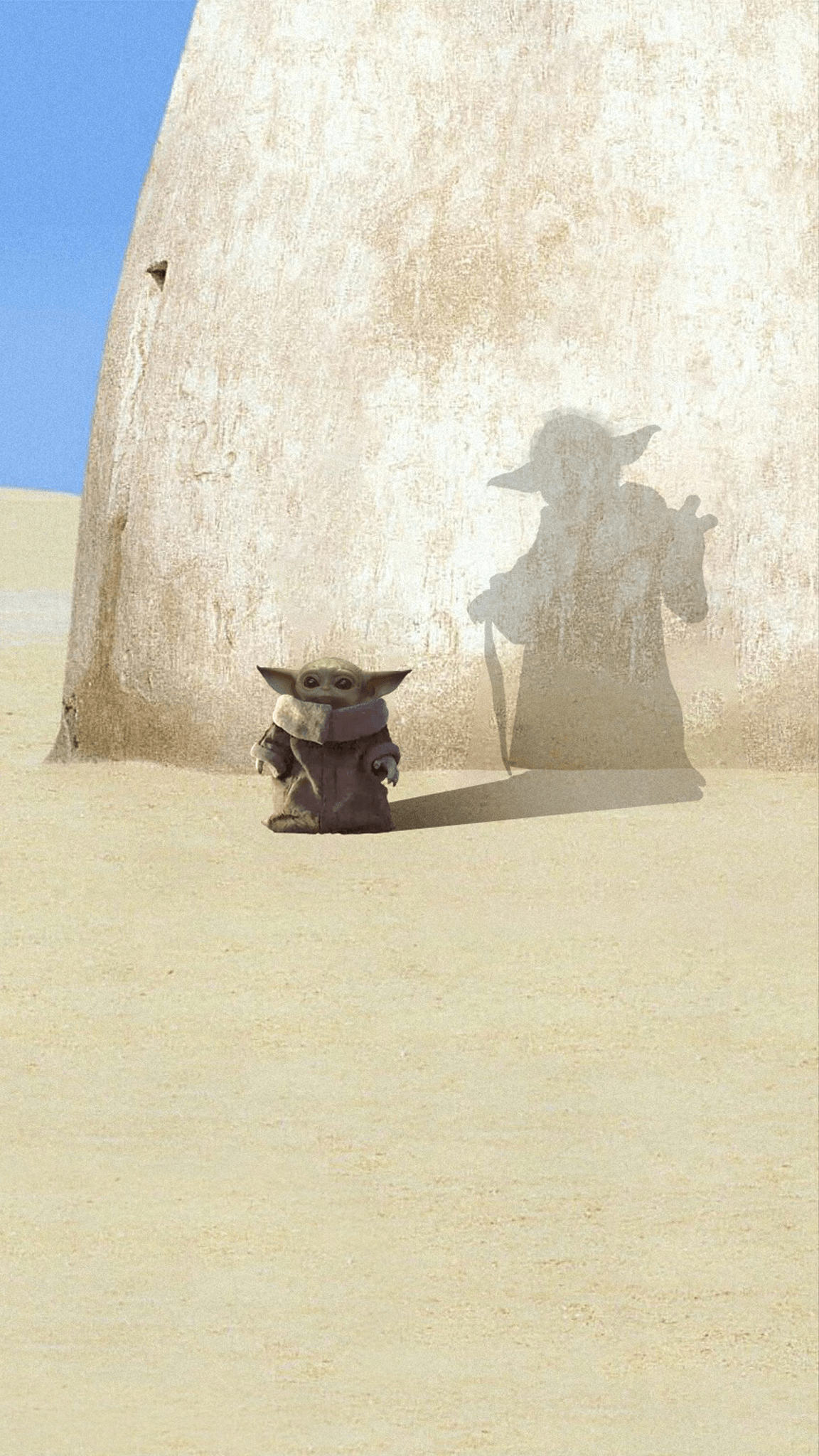 Baby Yoda And Mandalorian 4K Art Wallpapers