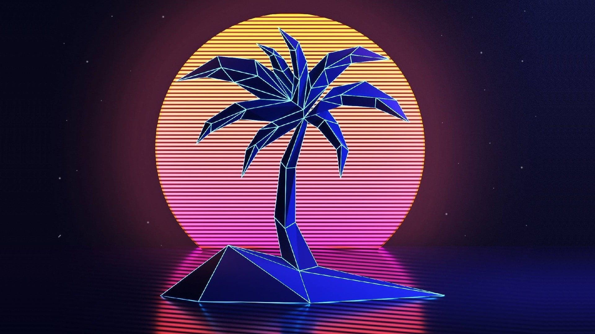 Beach Retro Wave Wallpapers