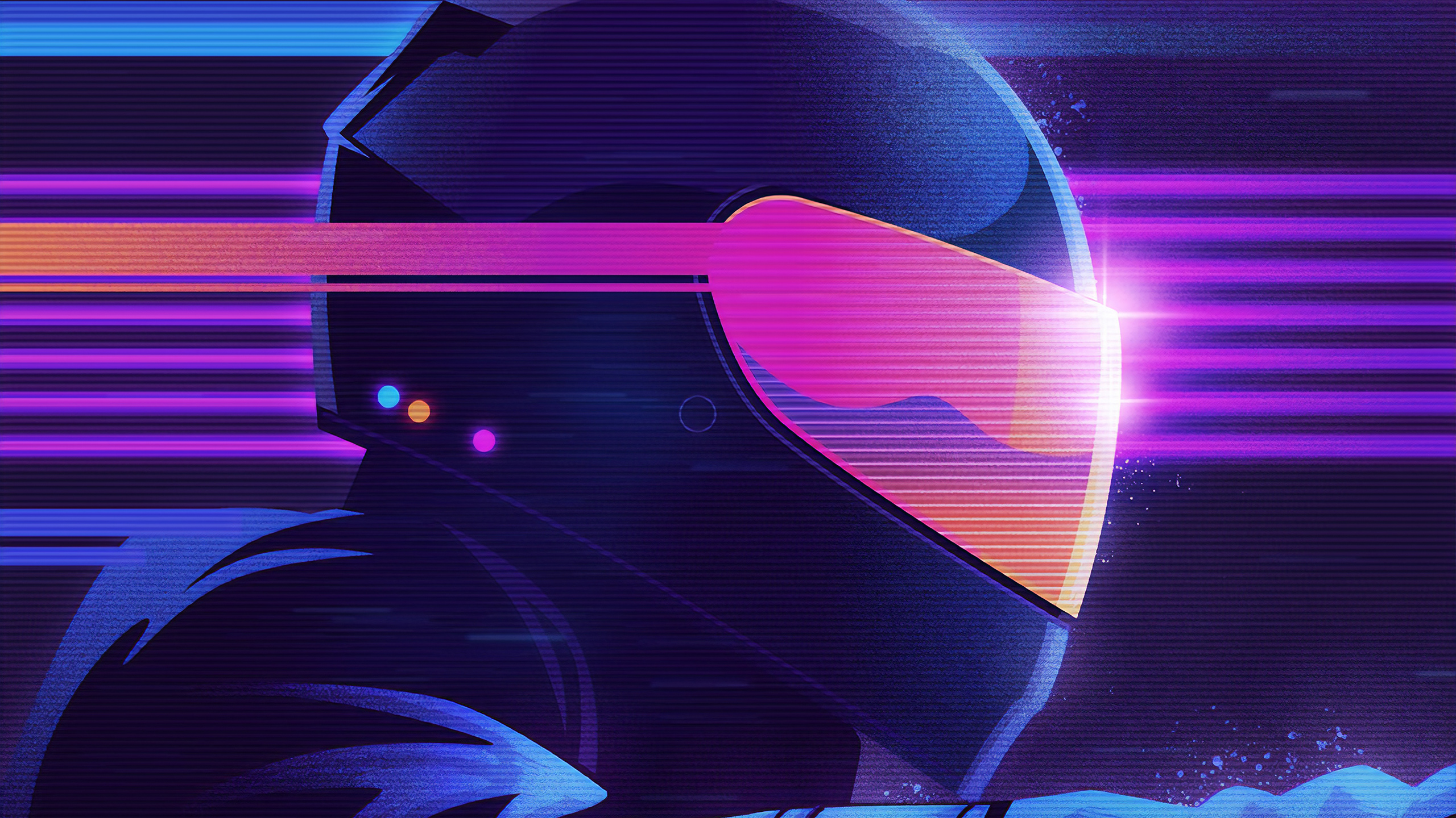 Biker 4K Retro Wave Wallpapers