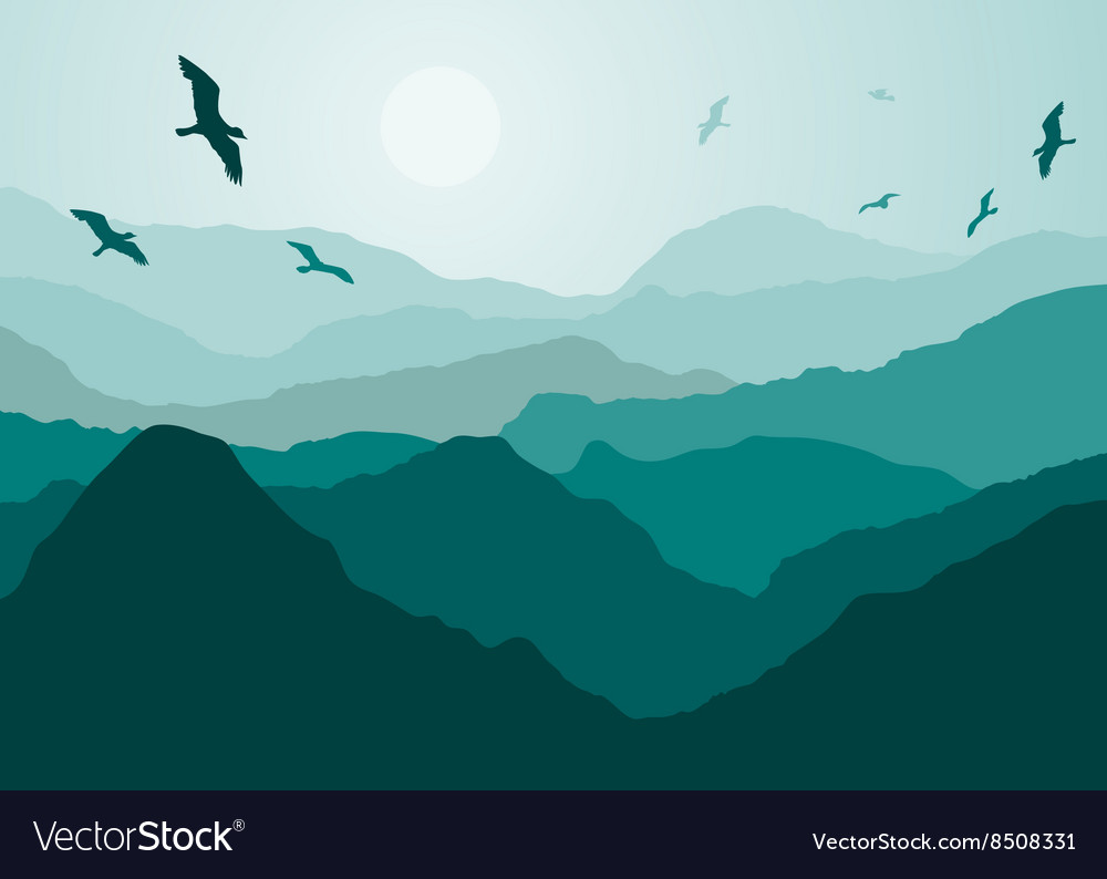 Birds Flying Over Mountains Wallpapers