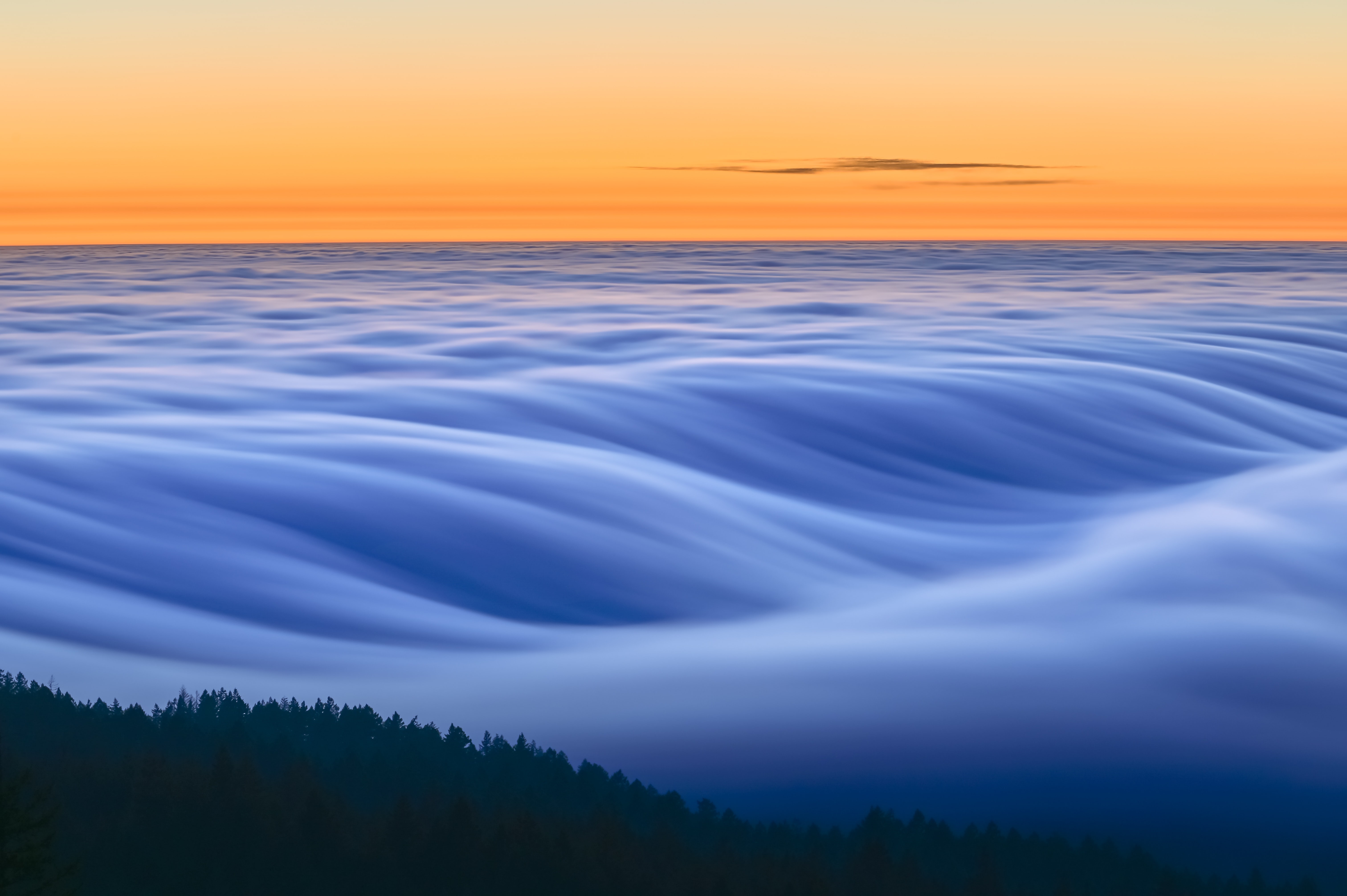 Blue Sea Of Clouds Hd Horizon Wallpapers