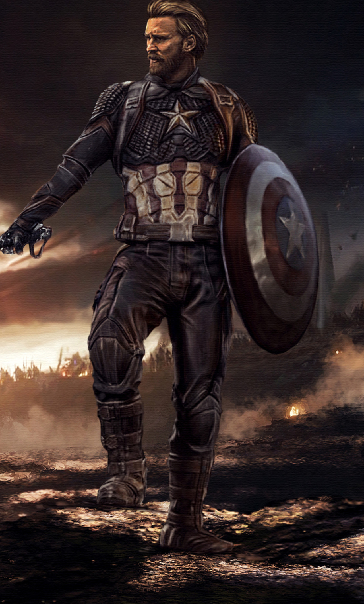 Captain America With Mjolnir And Shield Art Wallpapers