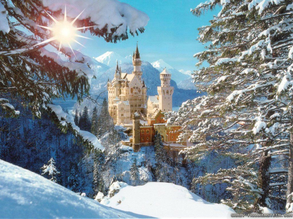 Castle In Winter Landscape Wallpapers