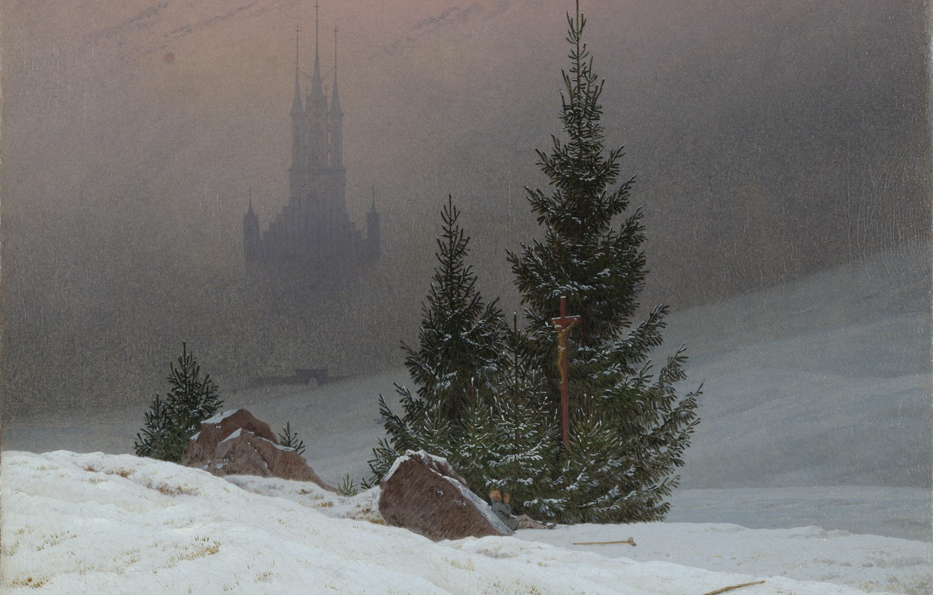 Castle In Winter Landscape Wallpapers