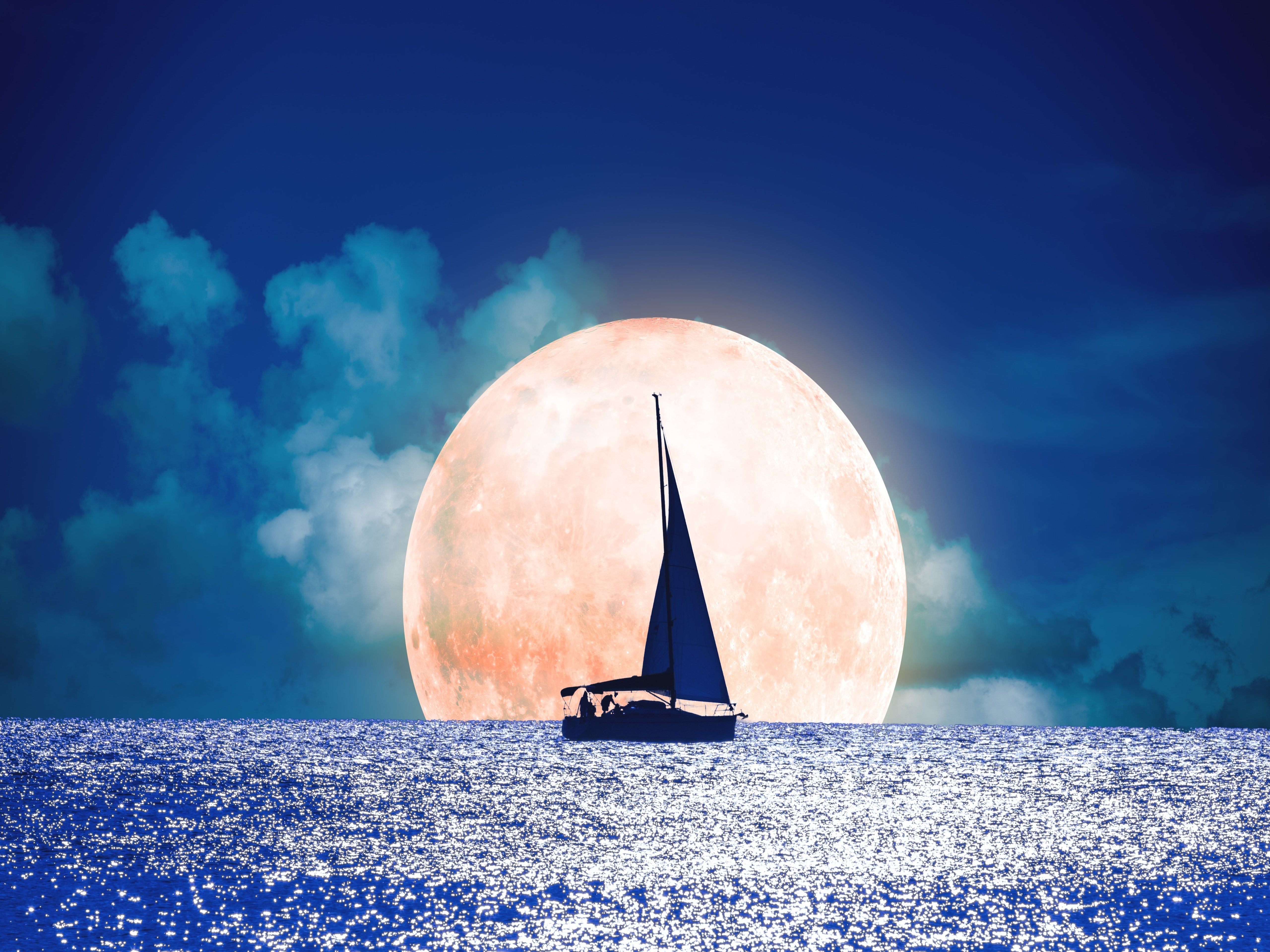 Catching The Moon In Ocean Wallpapers