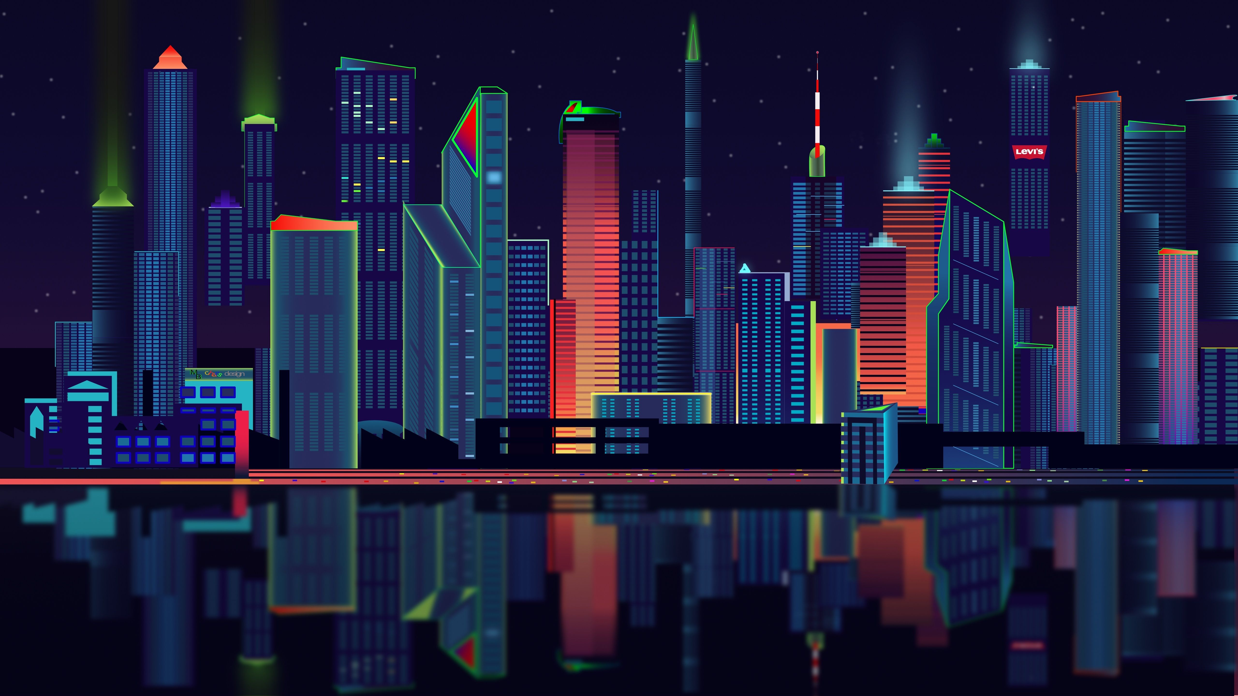 City Vector Illustration Art Wallpapers