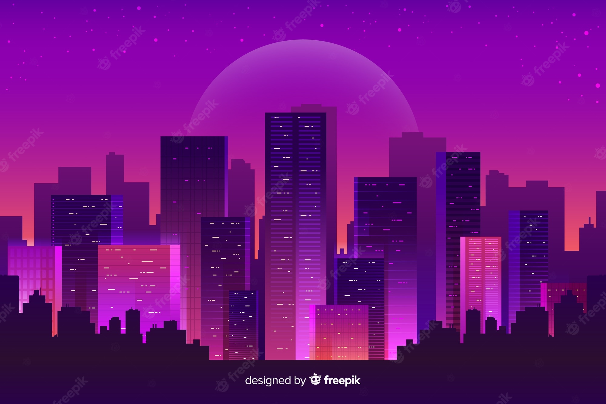 City Vector Illustration Art Wallpapers