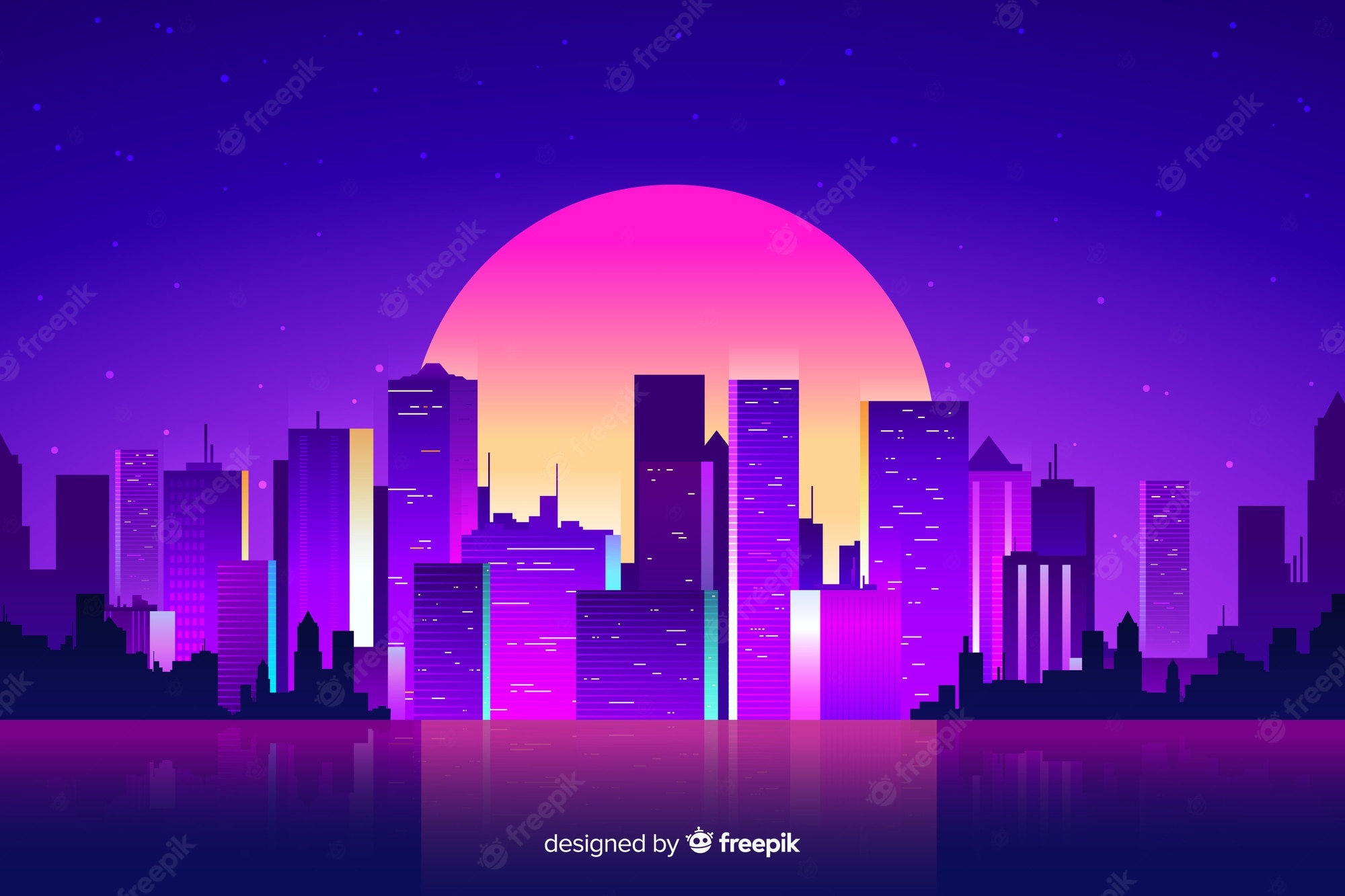 City Vector Illustration Art Wallpapers