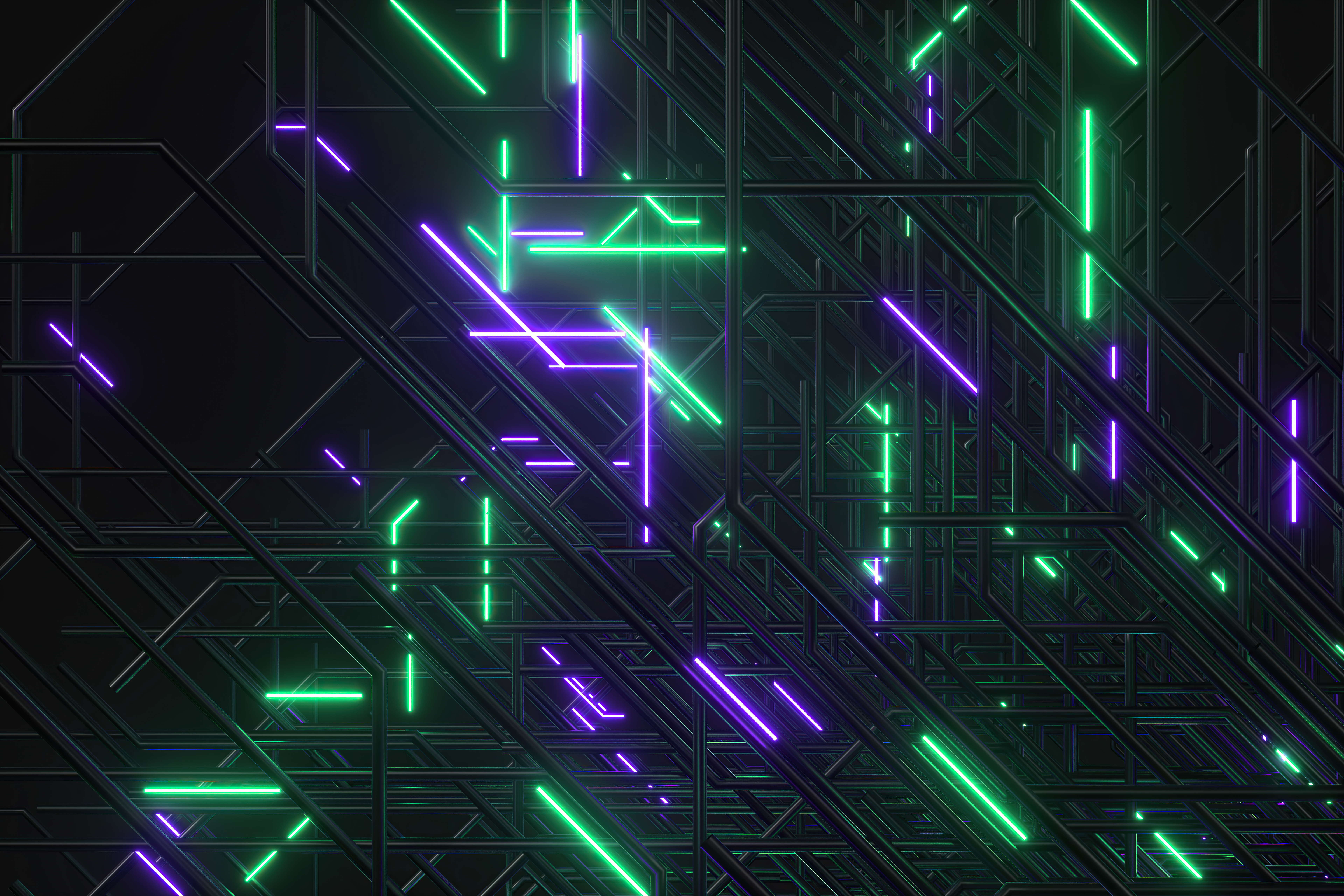 Colorful 8K Neon Lines Wallpapers