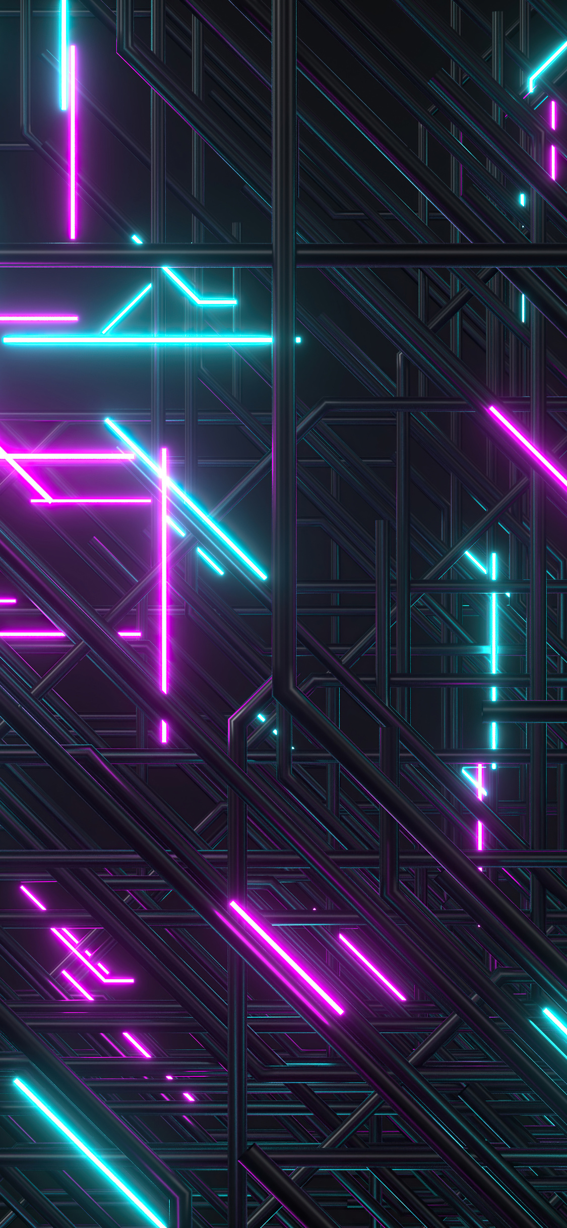 Colorful 8K Neon Lines Wallpapers