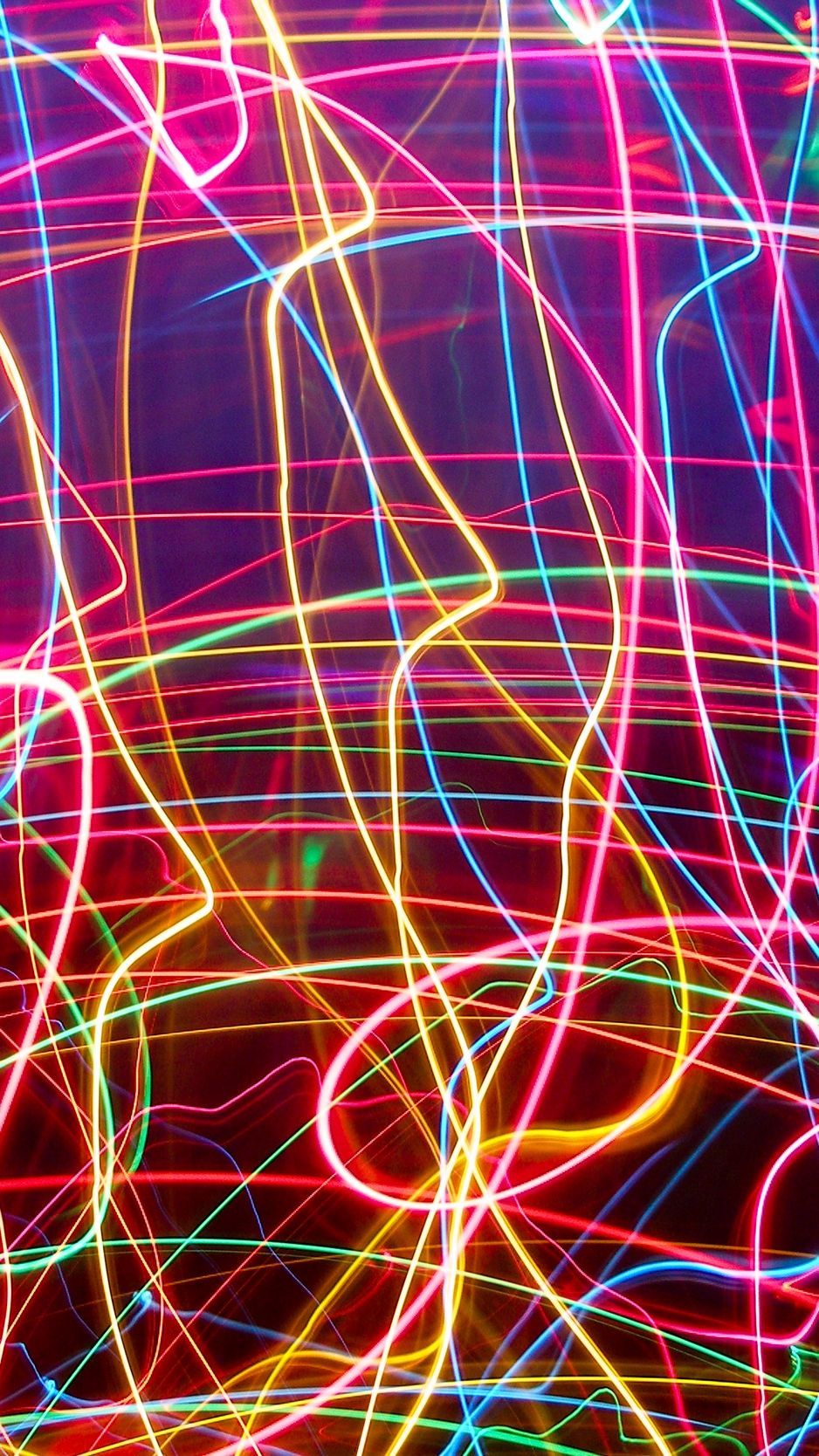 Colorful 8K Neon Lines Wallpapers