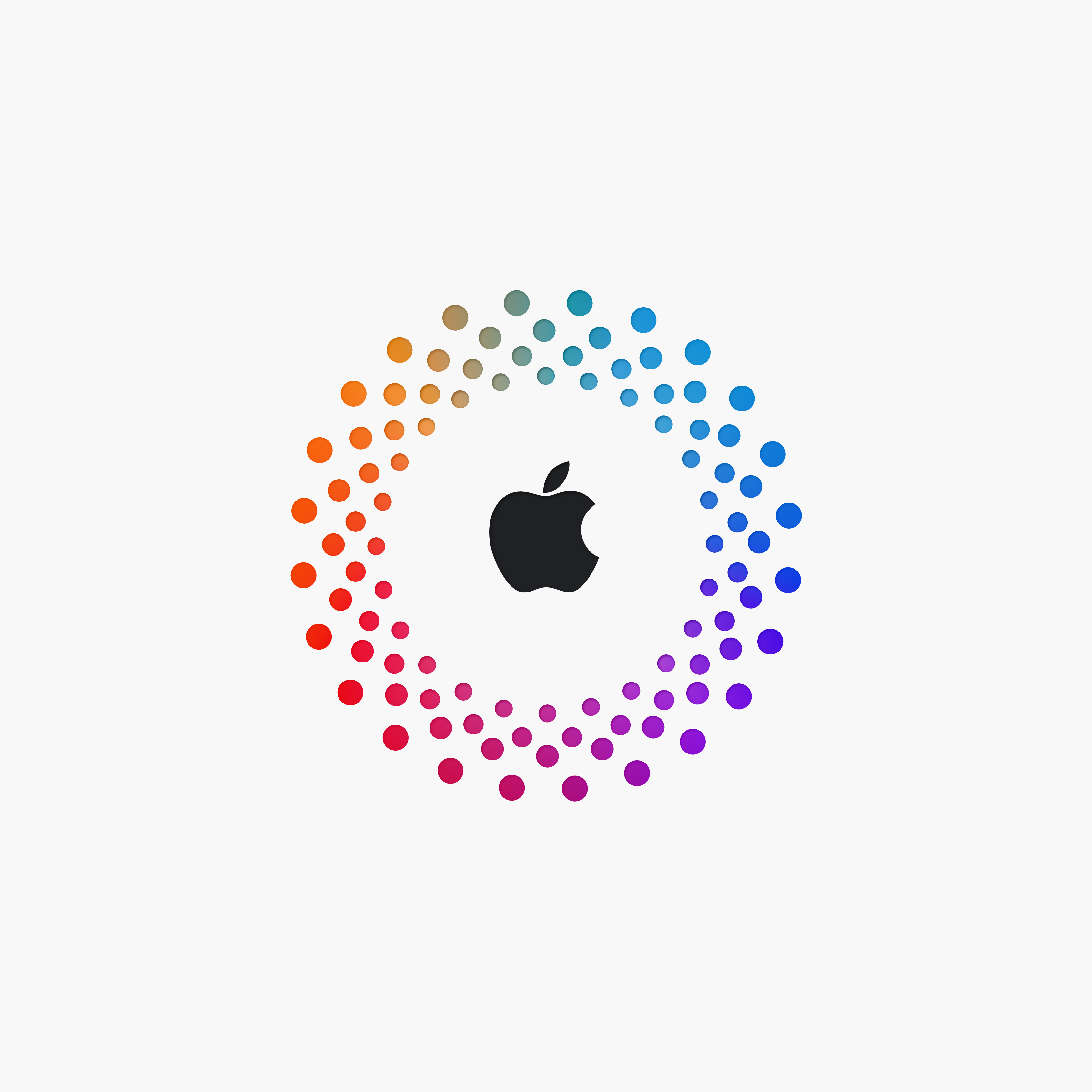 Cool Apple Logo Gradient Line Wallpapers