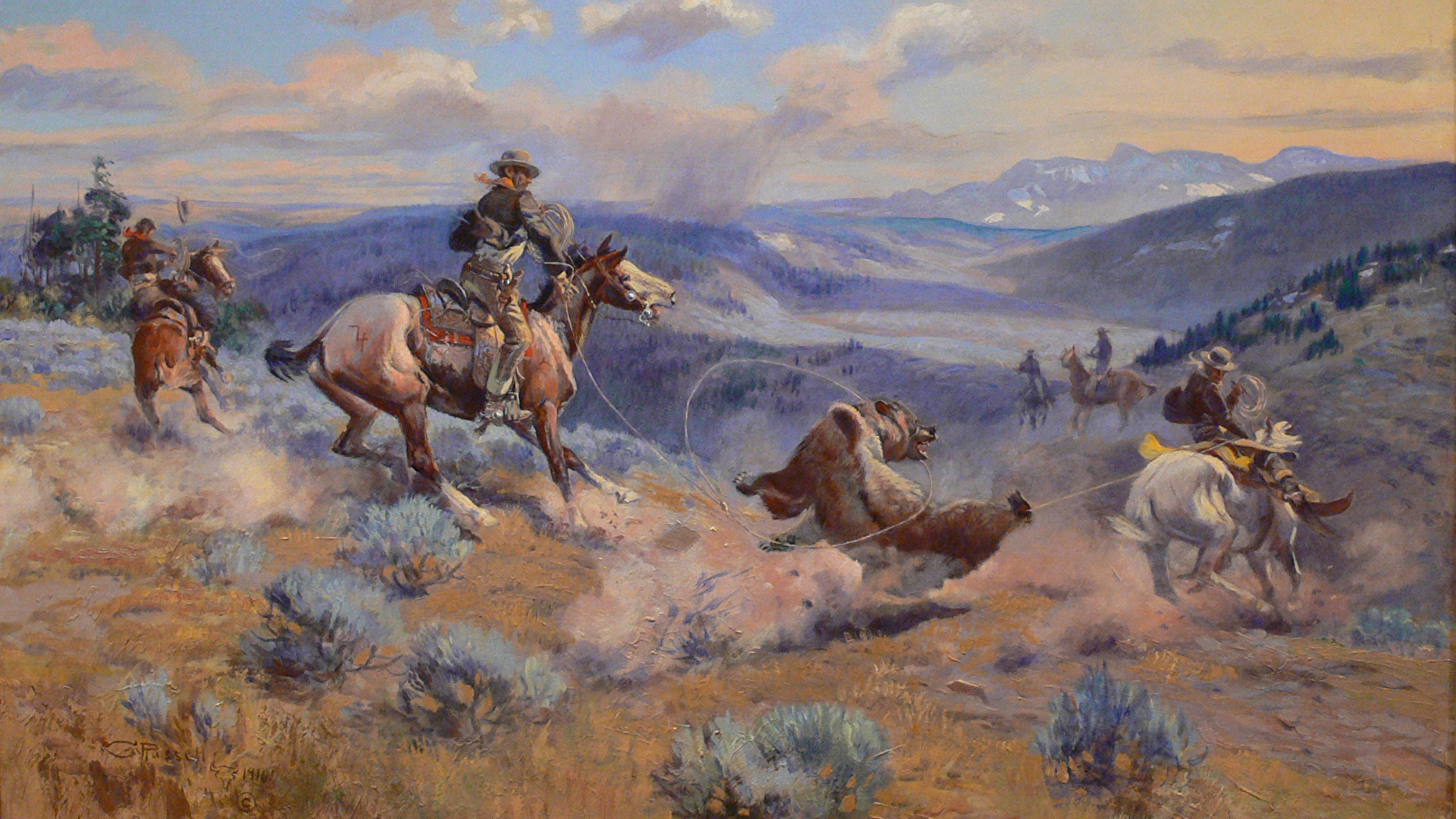 Cowboy Painting Wallpapers