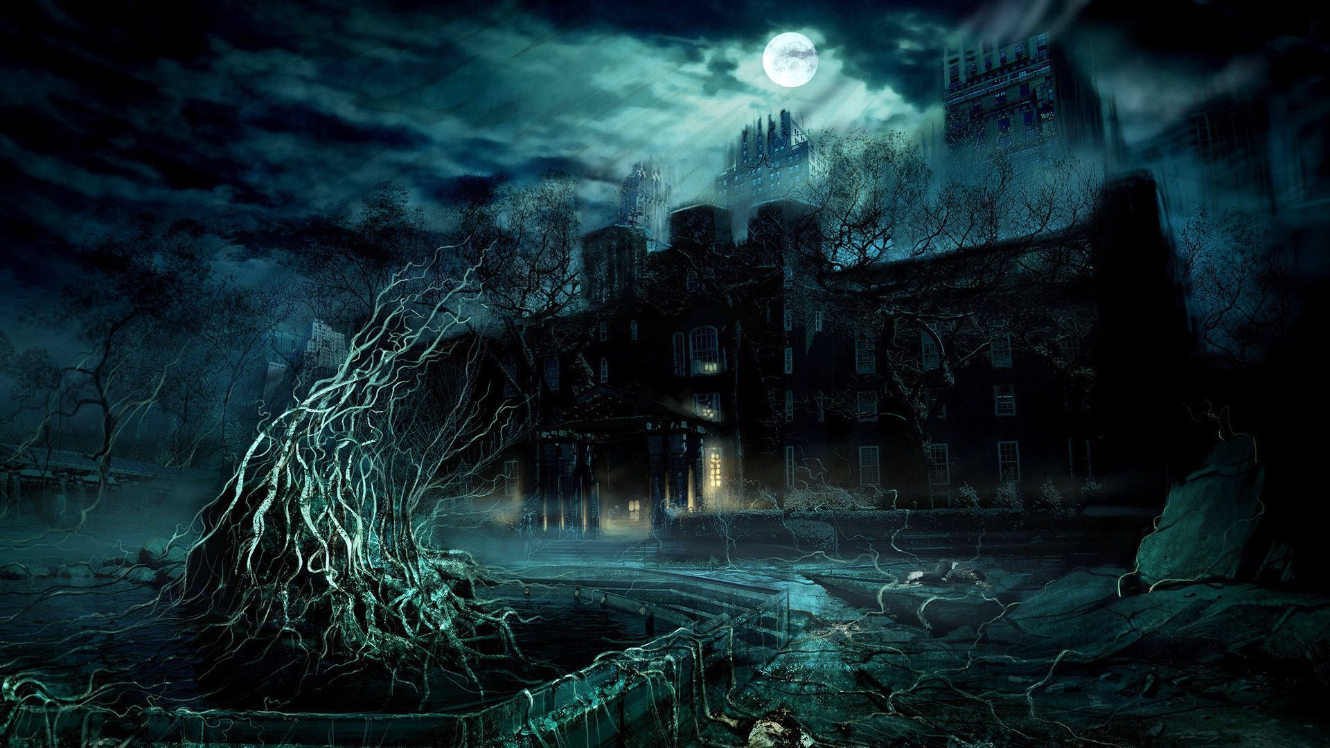 Creepy Night Artwork Wallpapers