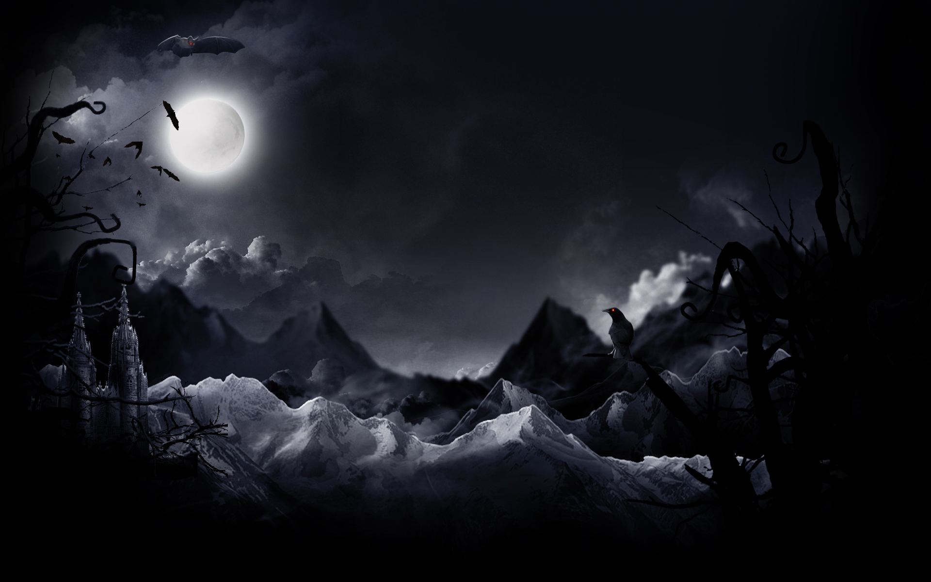 Creepy Night Artwork Wallpapers