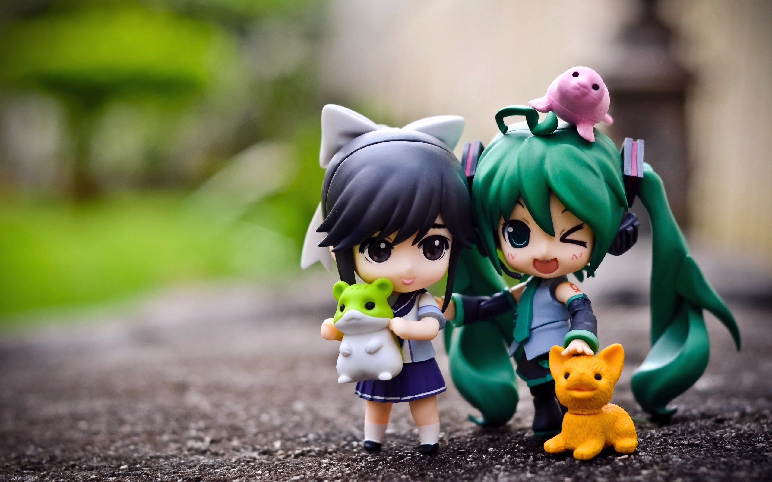 Cute Kid Couple Toy 4K Wallpapers