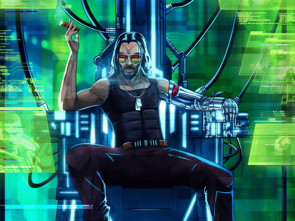 Cyberpunk 2077 X Keanu Reeves Fan Illustration Wallpapers