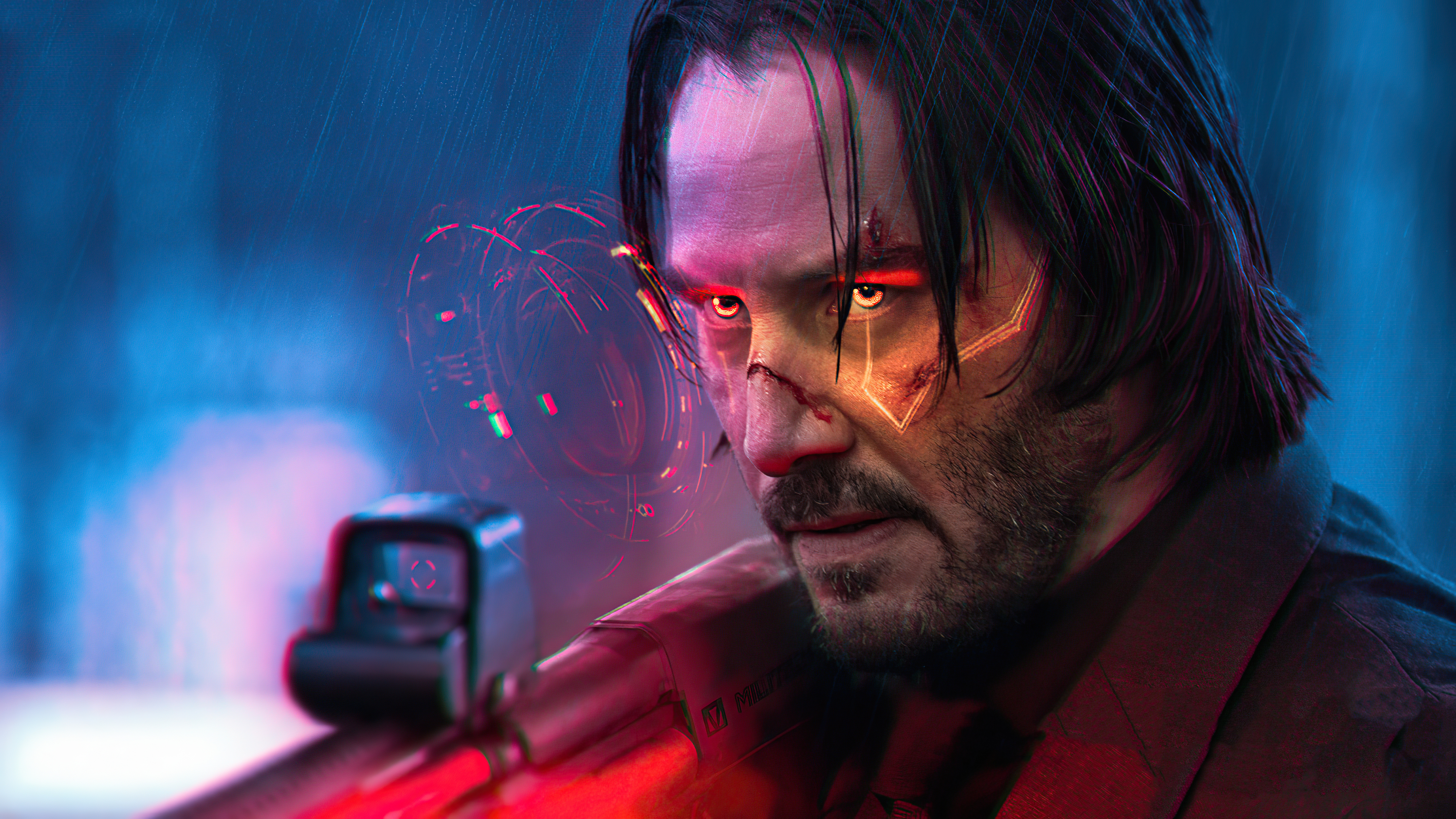 Cyberpunk 2077 X Keanu Reeves Fan Illustration Wallpapers