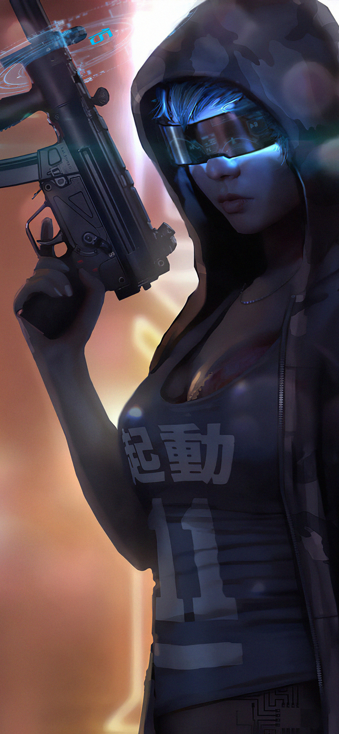 Cyberpunk Girl With Weapon Wallpapers