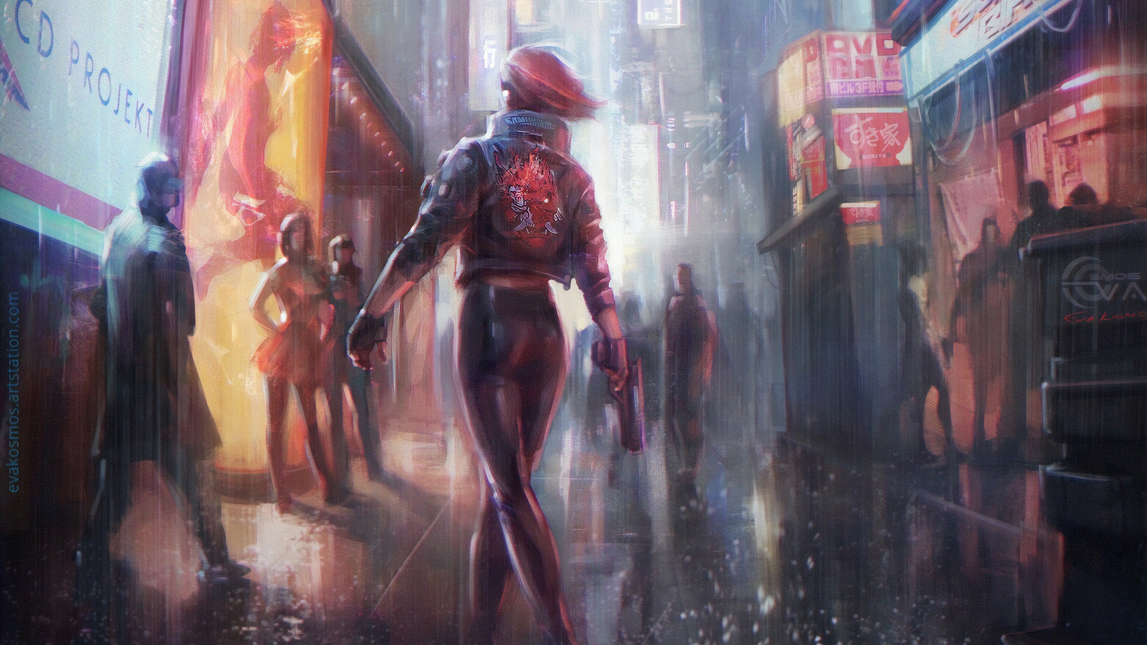 Cyberpunk Girl With Weapon Wallpapers