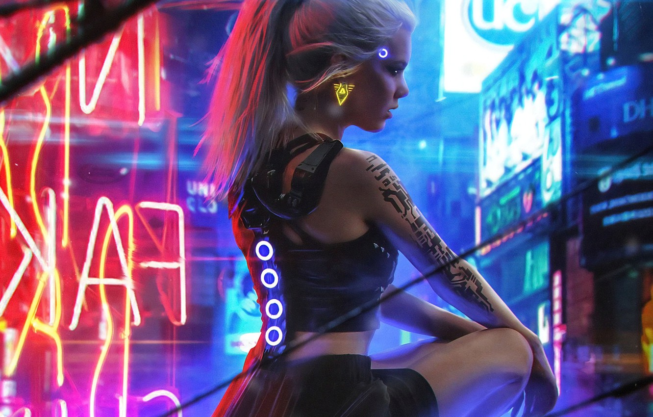 Cyborg Futuristic Cyberpunk Girl Wallpapers