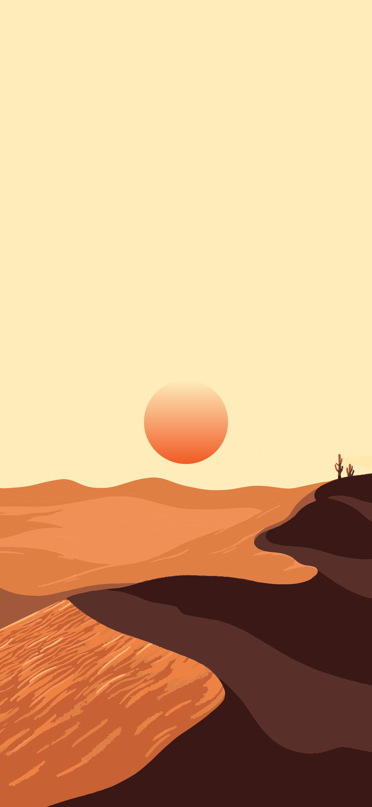 Desert 4K Night Illustration Wallpapers