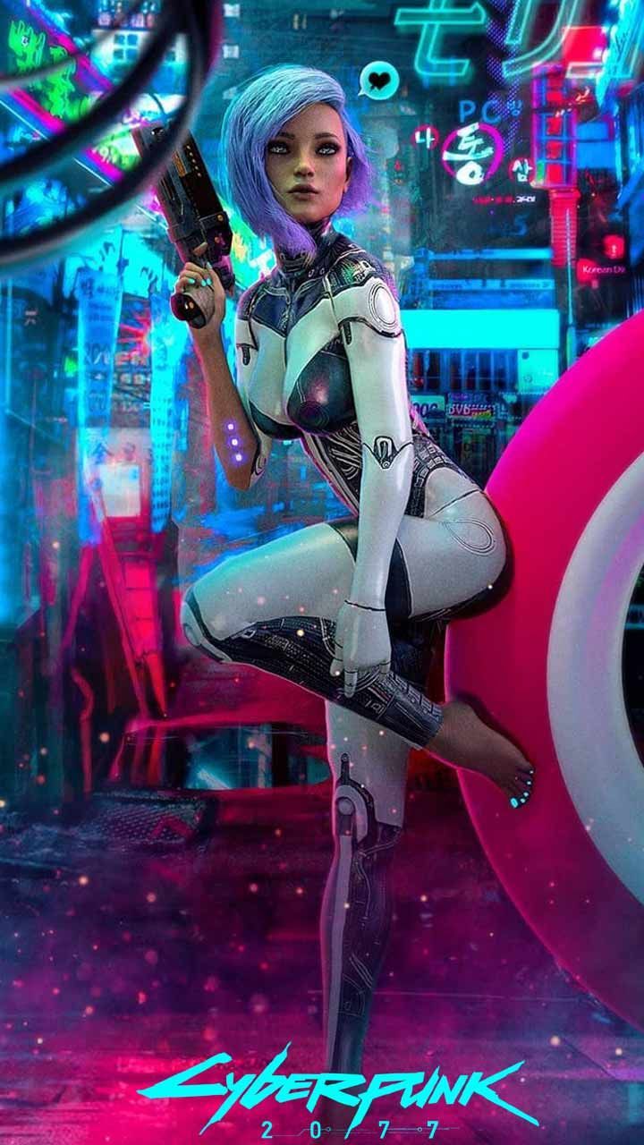 Droid Girl New Cyberpunk Art Wallpapers