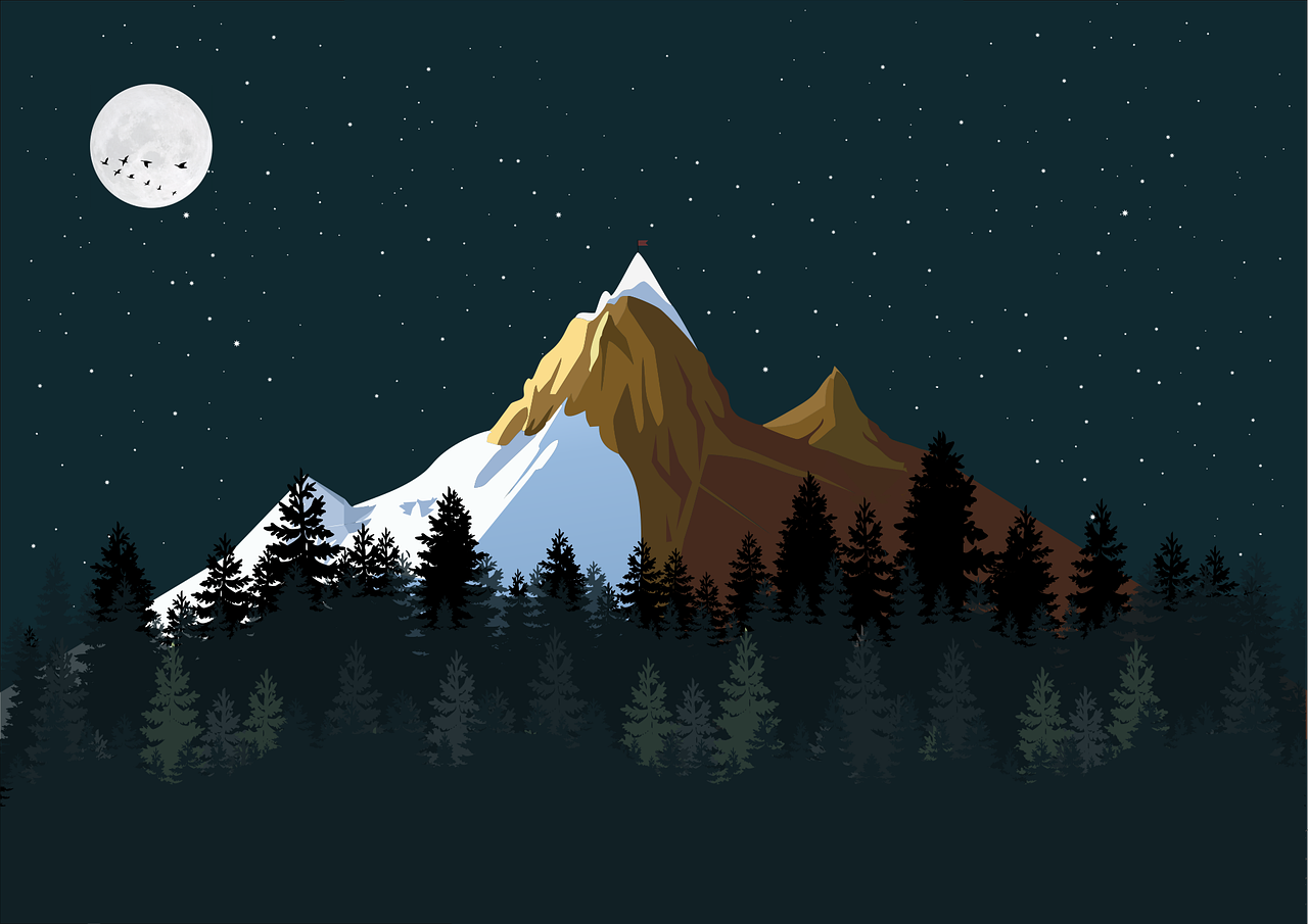 Evening Sunset Mountains Firewatch Drawing Wallpapers