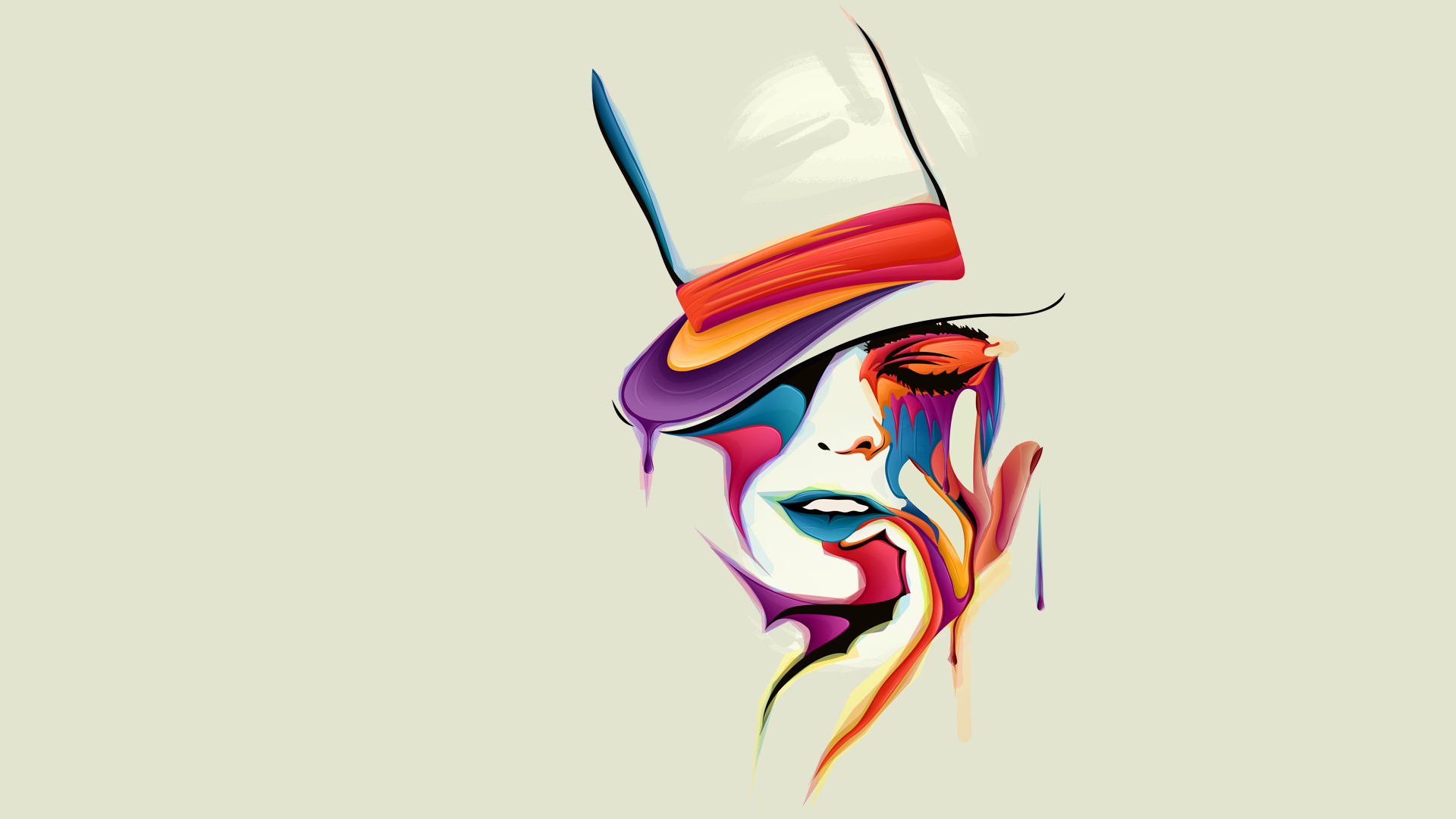 Female Face Art Wallpapers