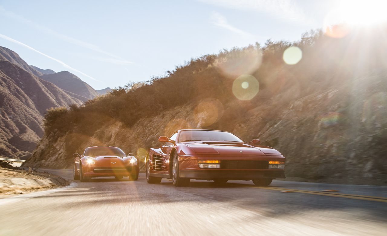 Ferrari Testarossa Sunrise Wallpapers