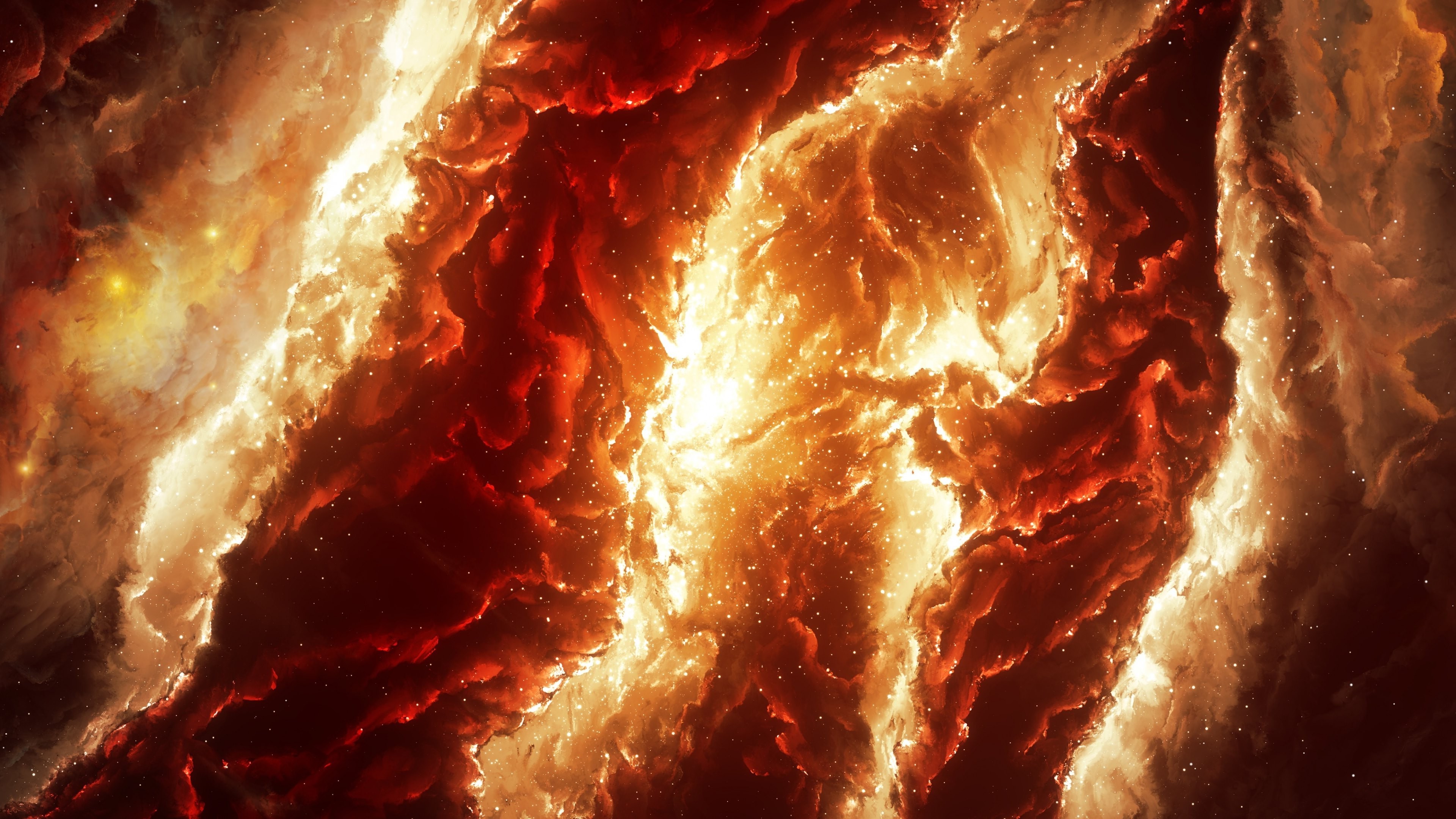 Fire In Space Digital Wallpapers