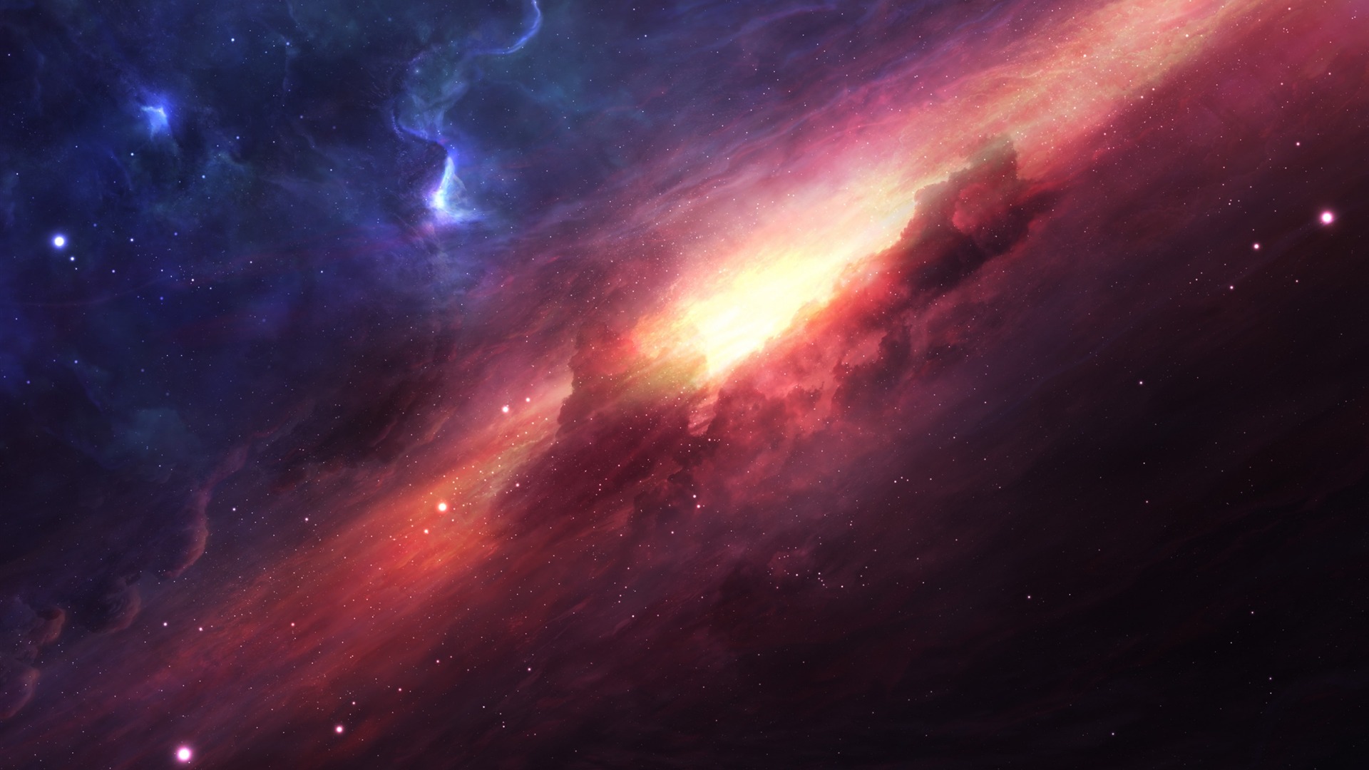 Fire In Space Digital Wallpapers