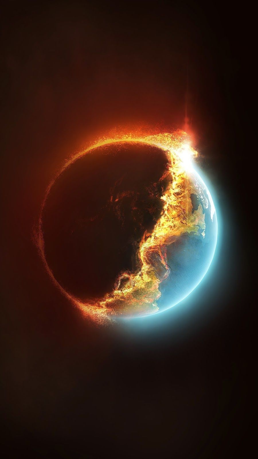 Fire In Space Digital Wallpapers